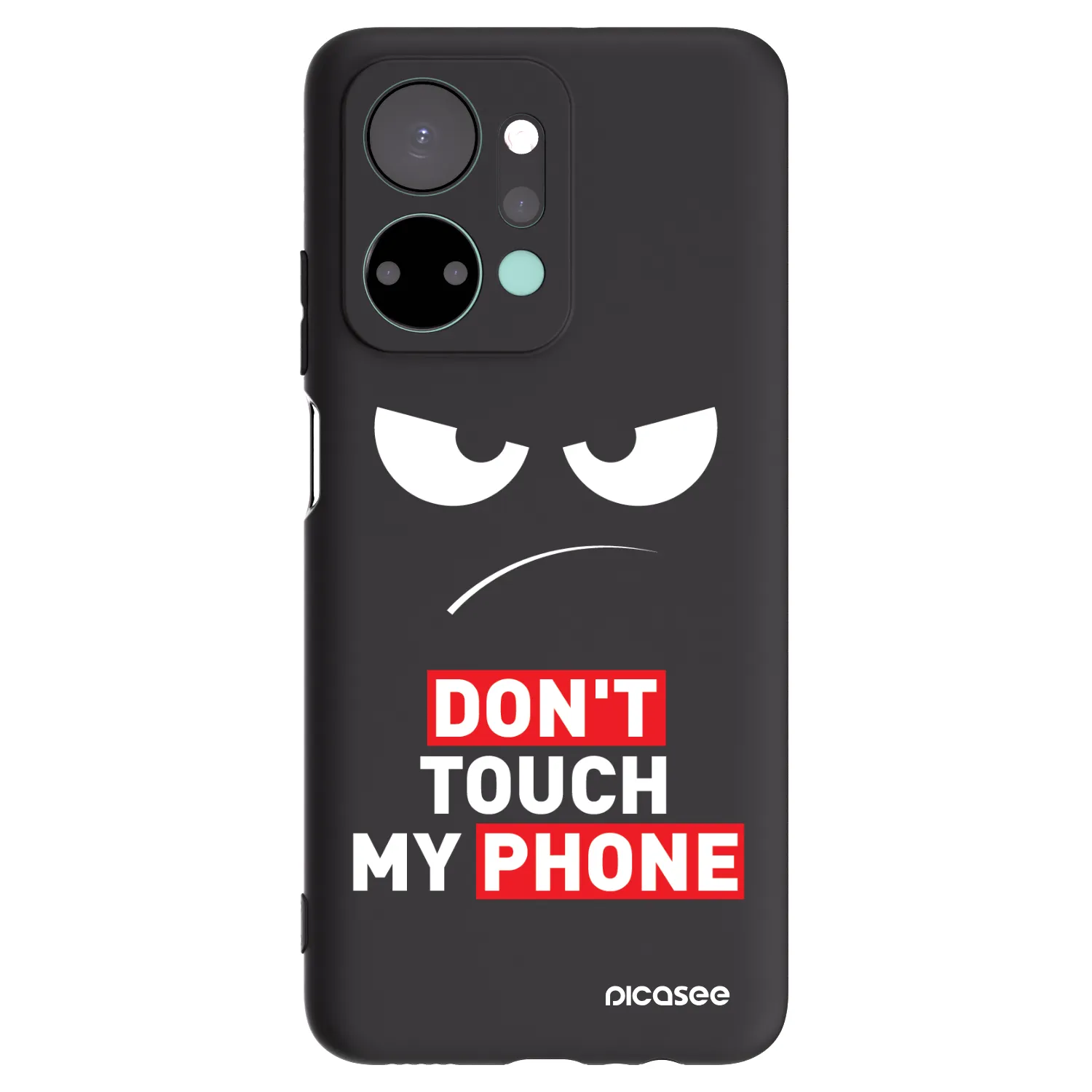 Picasee silikónový čierny obal pre Honor X7a - Angry Eyes - Transparent