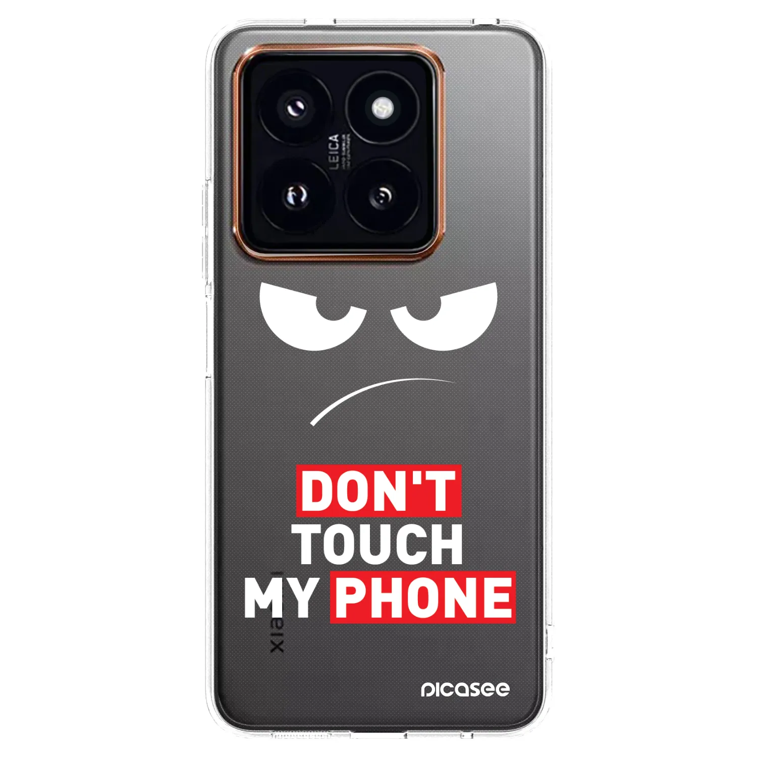 Silikónový prehľadný obal pre Xiaomi 14 Pro - Angry Eyes - Transparent