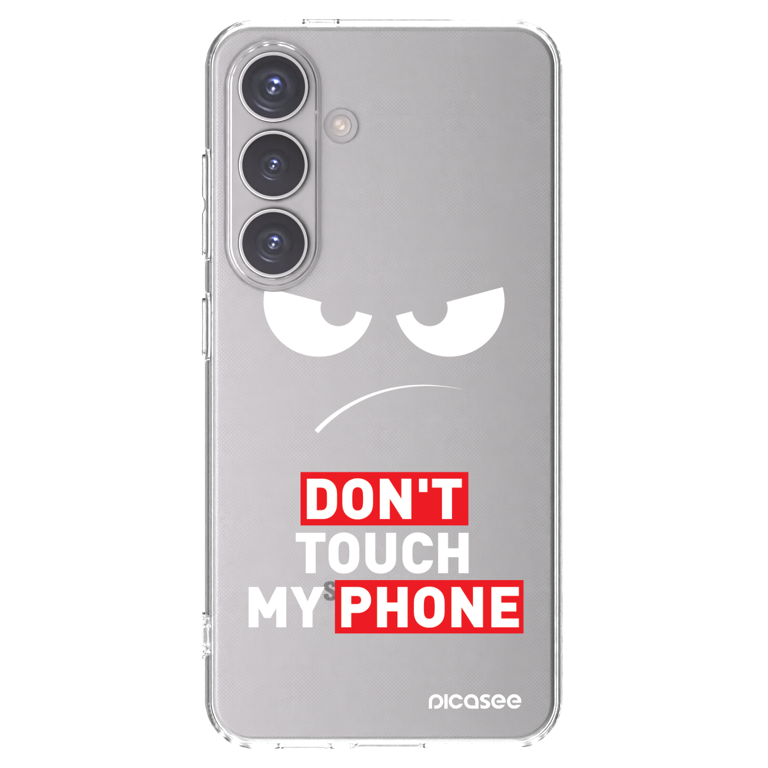 Picasee silikónový prehľadný obal pre Samsung Galaxy S24 S921B 5G - Angry Eyes - Transparent