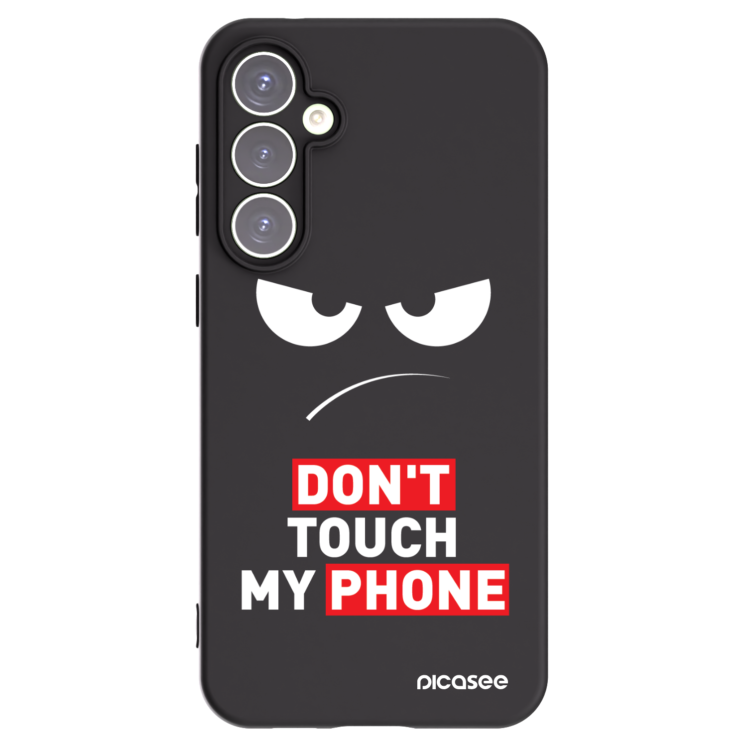 Picasee silikónový čierny obal pre Samsung Galaxy S23 FE S711B - Angry Eyes - Transparent