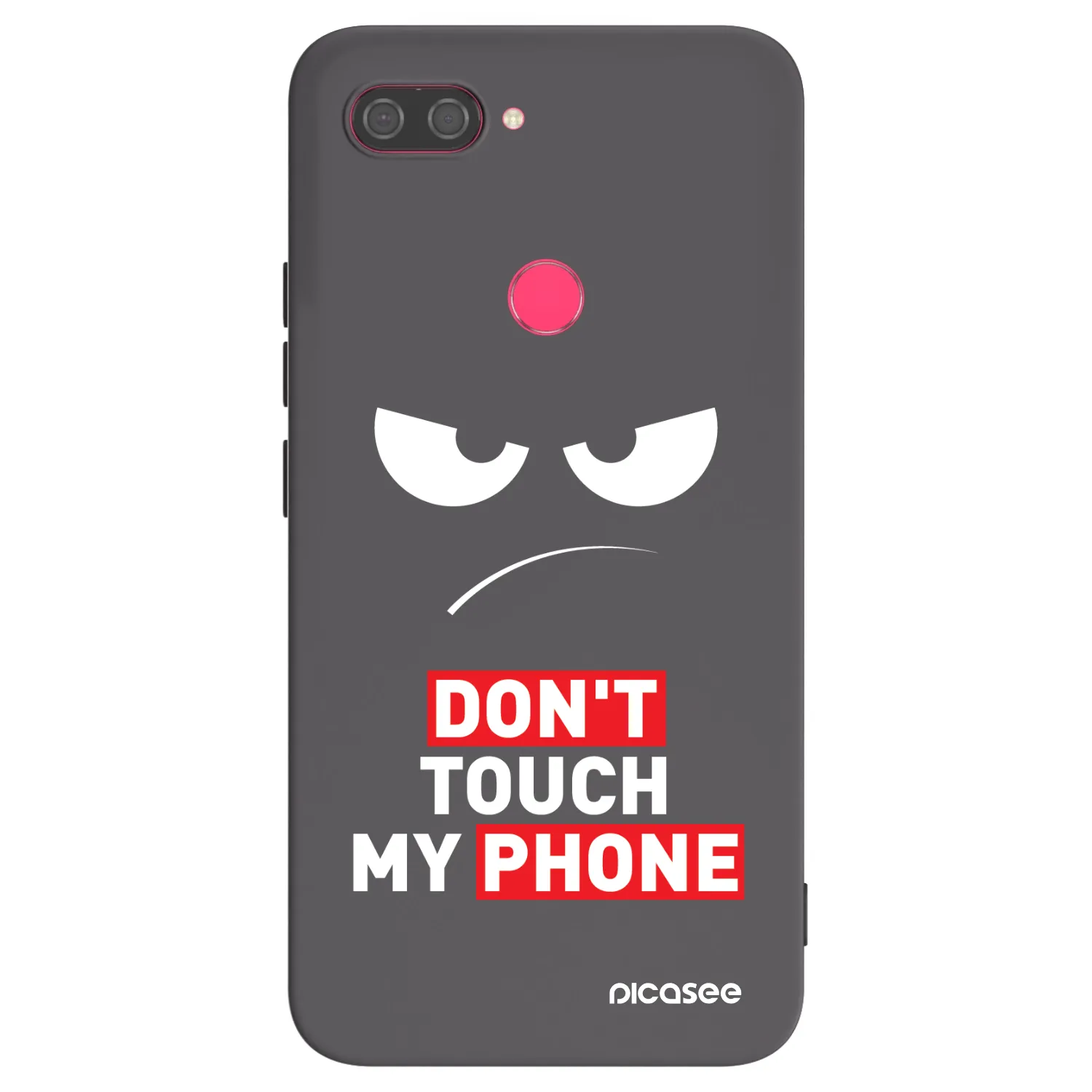 Picasee silikónový čierny obal pre Xiaomi Mi 8 Lite - Angry Eyes - Transparent