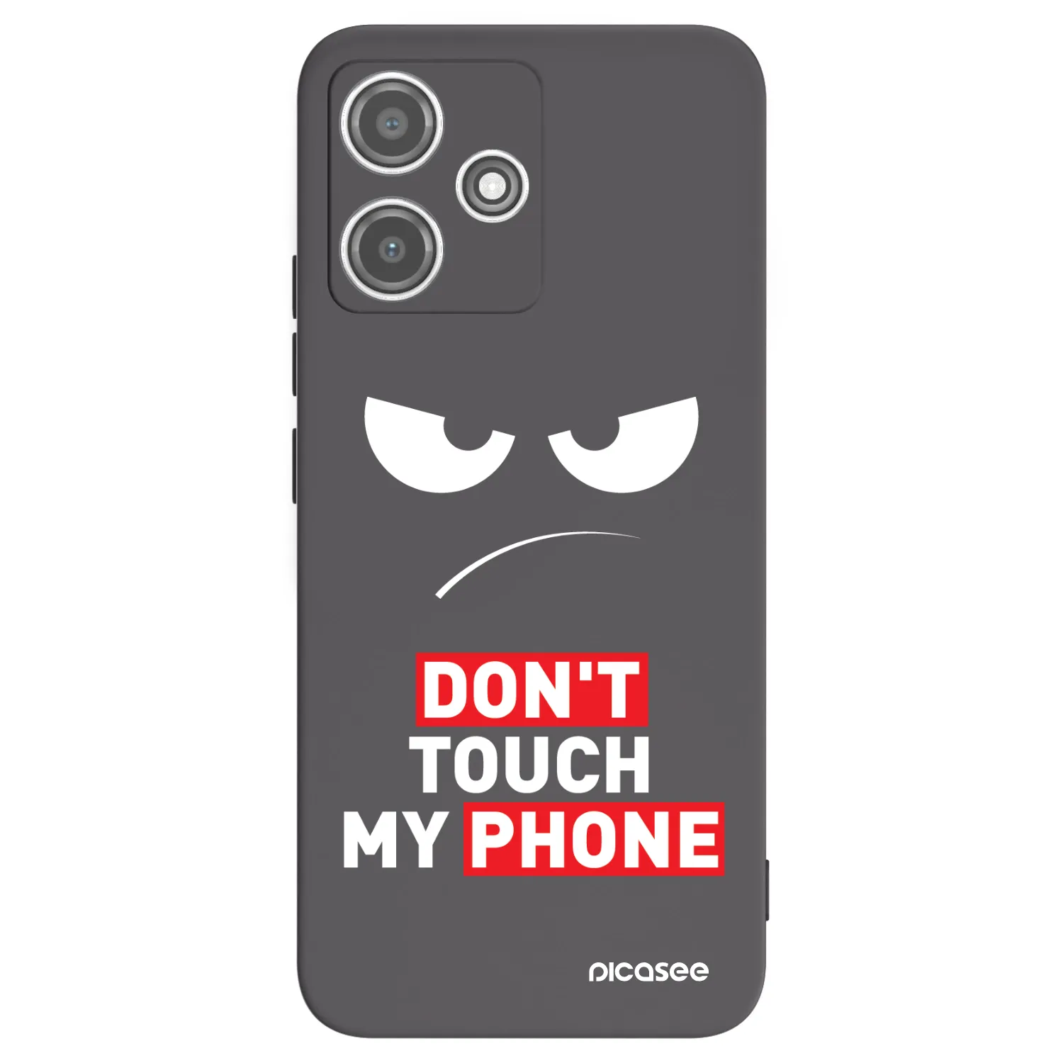 Picasee silikónový čierny obal pre Xiaomi Redmi 12 5G - Angry Eyes - Transparent