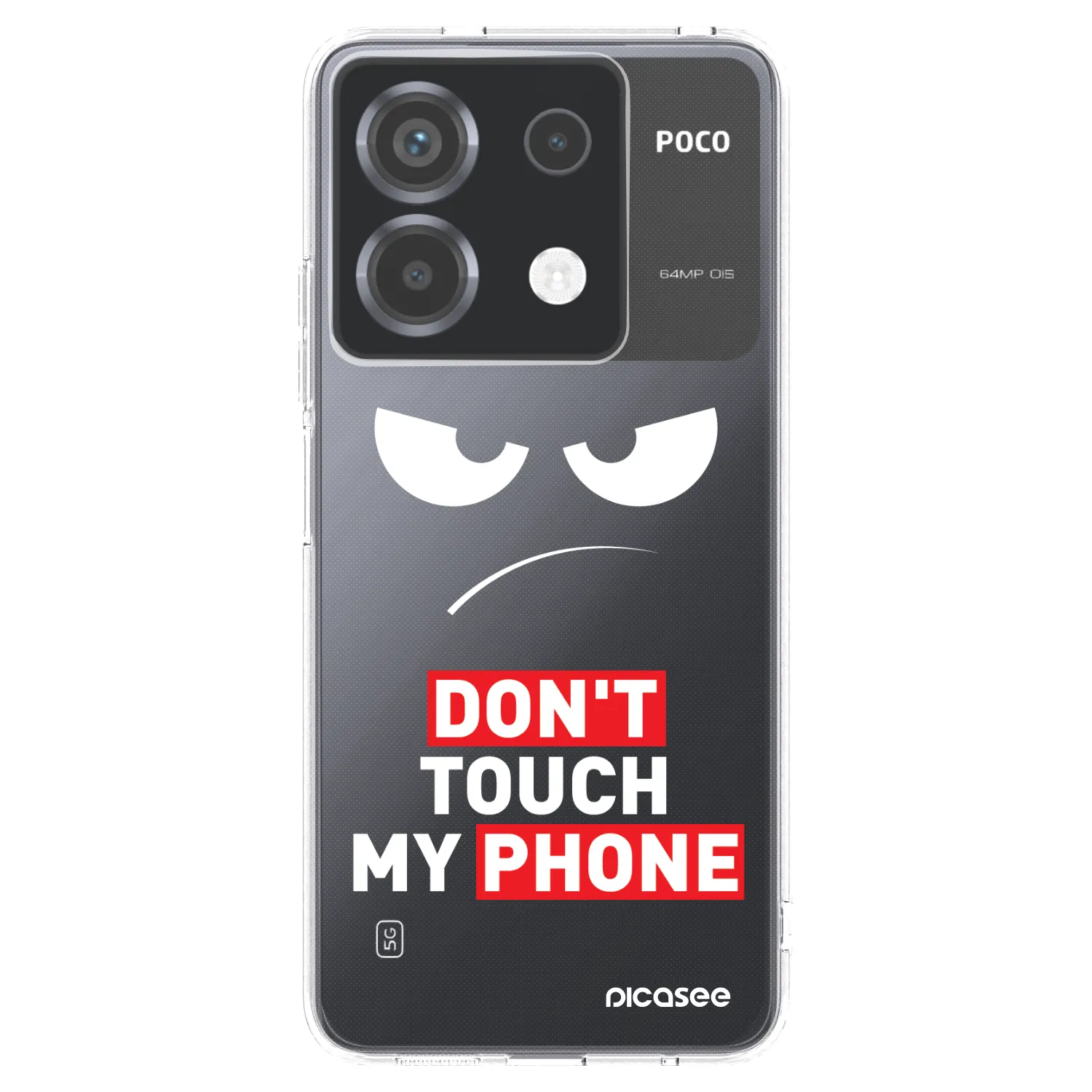 Picasee silikónový prehľadný obal pre Xiaomi Poco X6 - Angry Eyes - Transparent