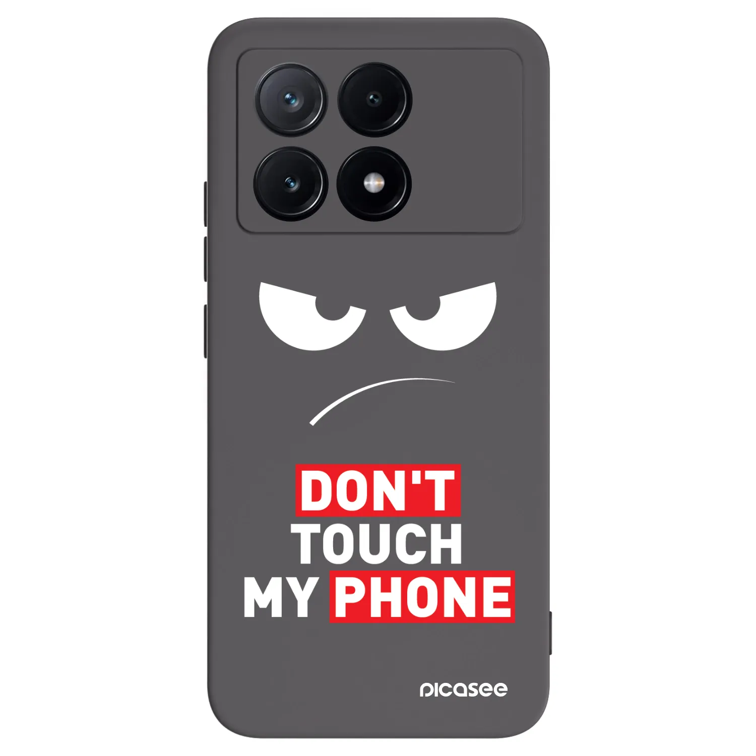 Picasee silikónový čierny obal pre Xiaomi Poco X6 Pro - Angry Eyes - Transparent