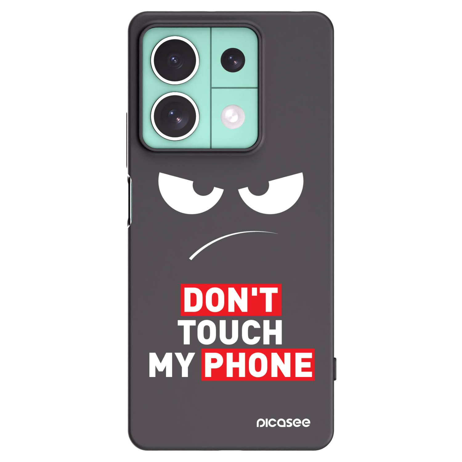 Silikónový čierny obal pre Xiaomi Redmi Note 13 5G - Angry Eyes - Transparent