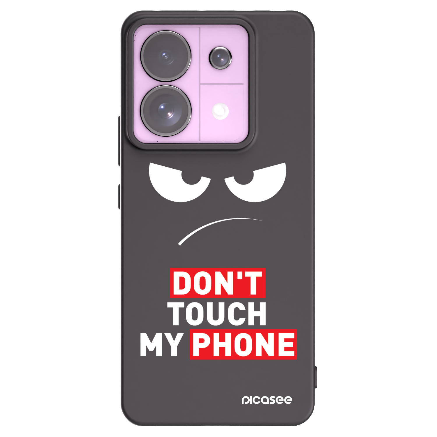 Picasee silikónový čierny obal pre Xiaomi Redmi Note 13 Pro 5G - Angry Eyes - Transparent