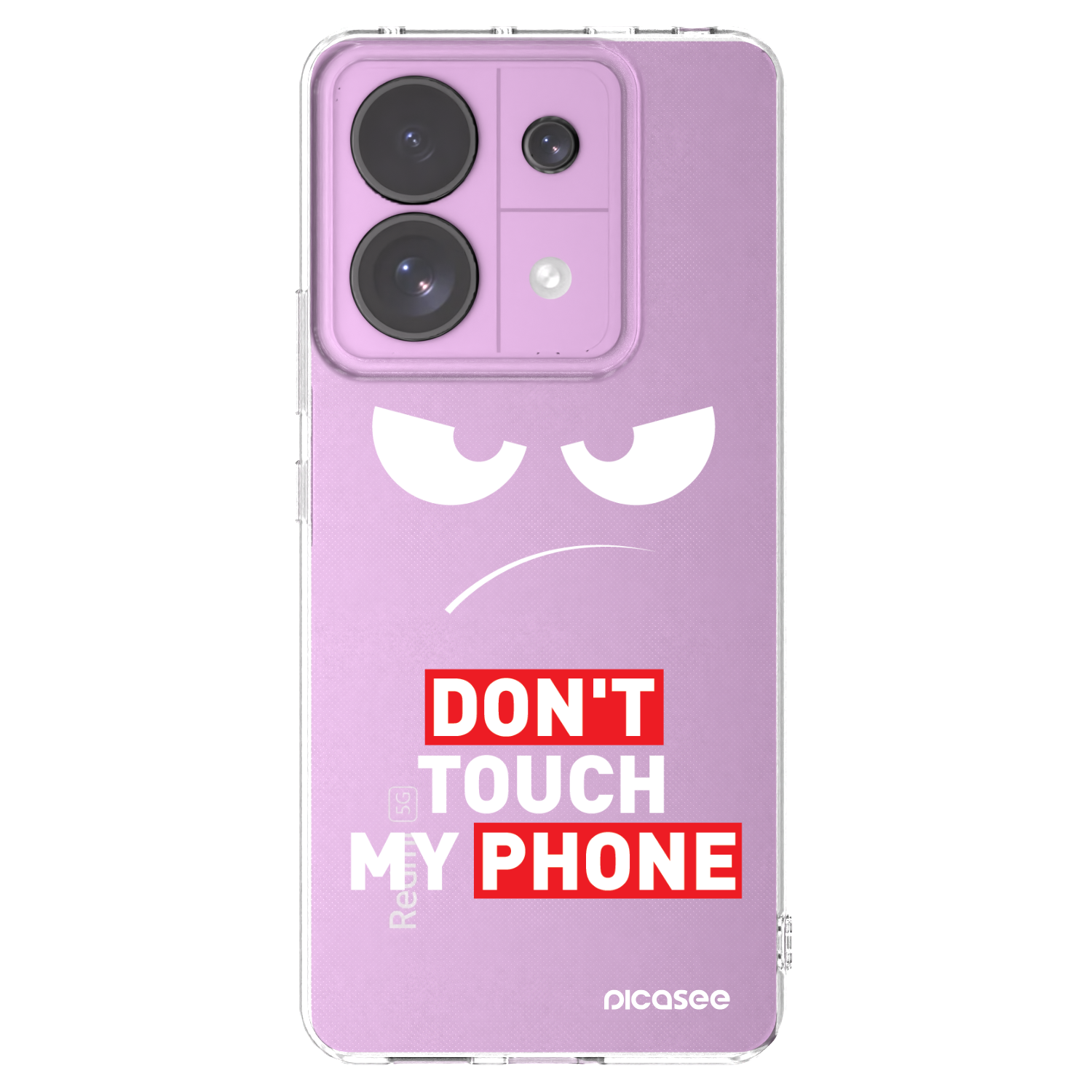 Picasee silikónový prehľadný obal pre Xiaomi Redmi Note 13 Pro 5G - Angry Eyes - Transparent