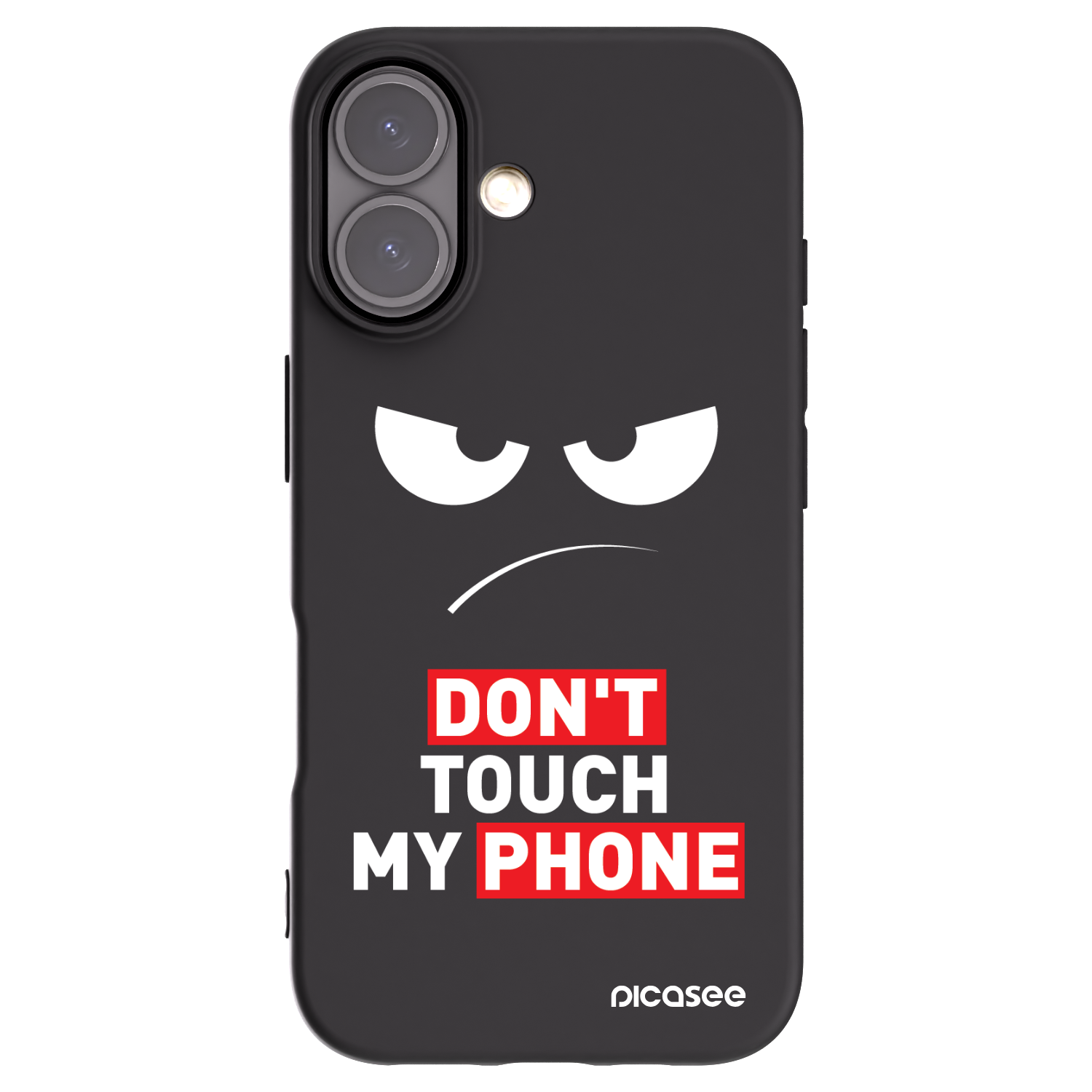 Picasee silikónový čierny obal pre Apple iPhone 16 - Angry Eyes - Transparent