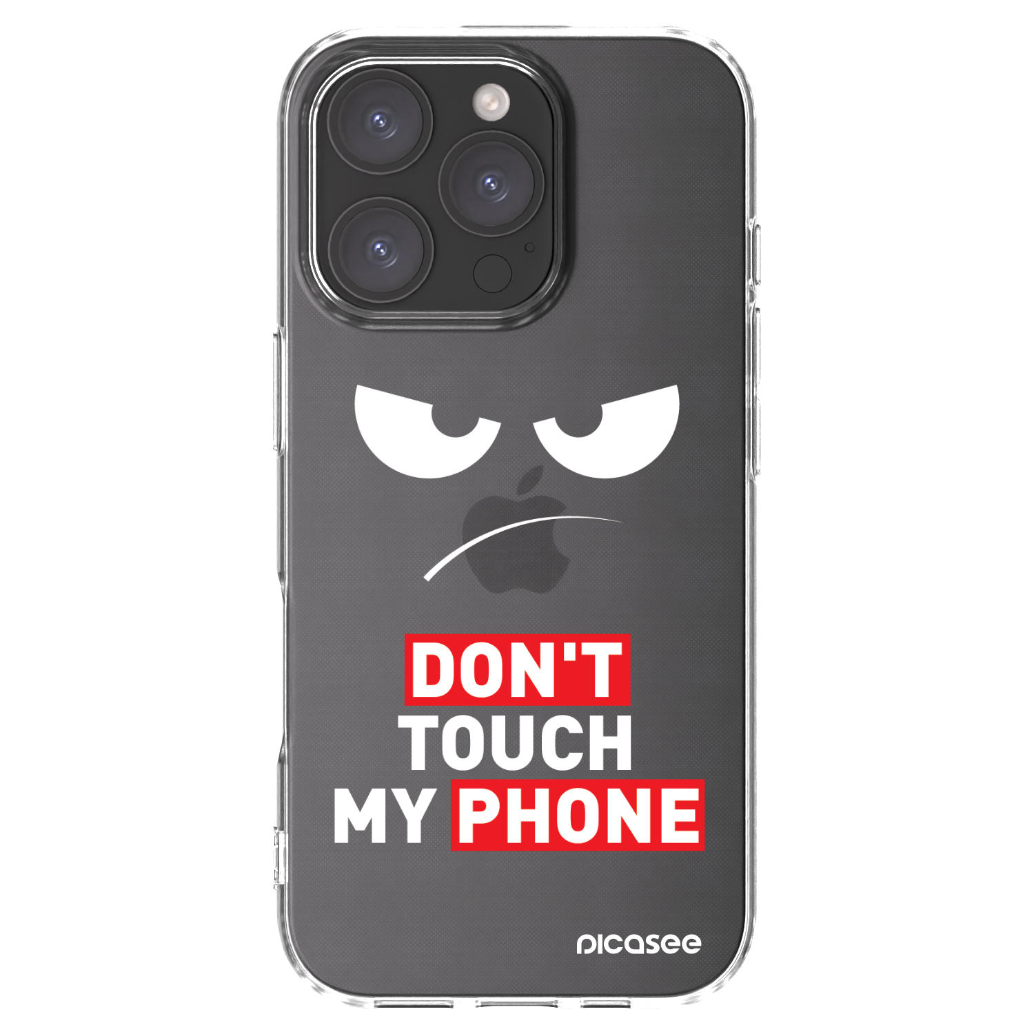 Picasee silikónový prehľadný obal pre Apple iPhone 16 Pro - Angry Eyes - Transparent