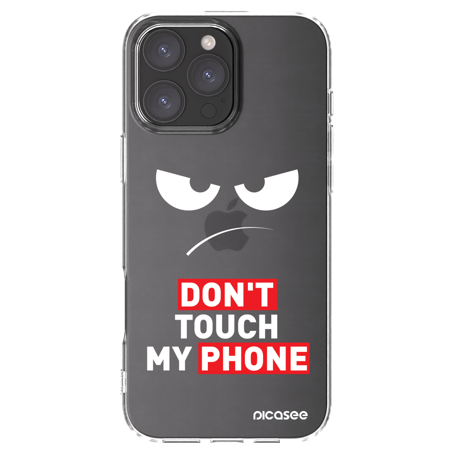 Picasee silikónový prehľadný obal pre Apple iPhone 16 Pro Max - Angry Eyes - Transparent