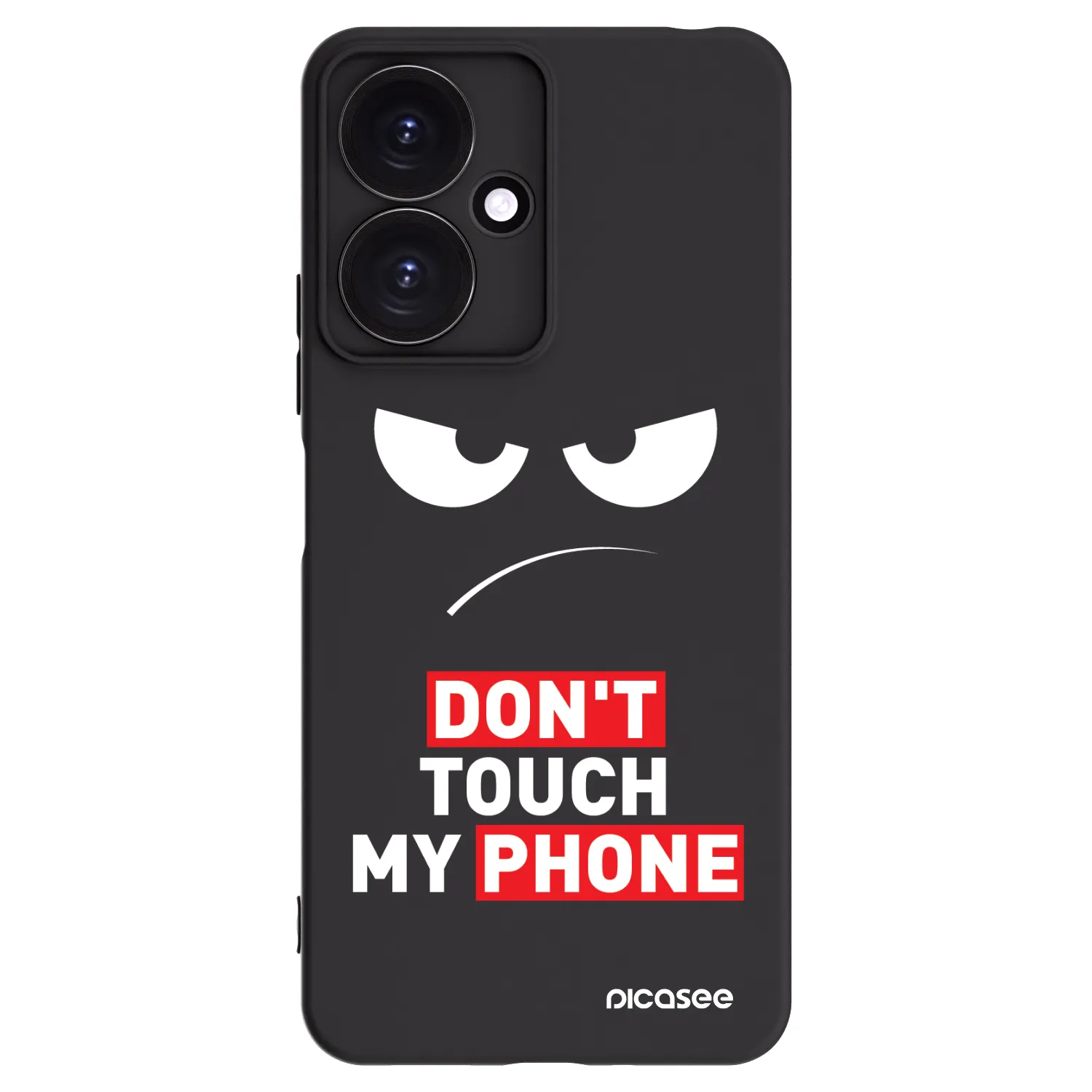 Picasee silikónový čierny obal pre Xiaomi Redmi 13C 5G - Angry Eyes - Transparent