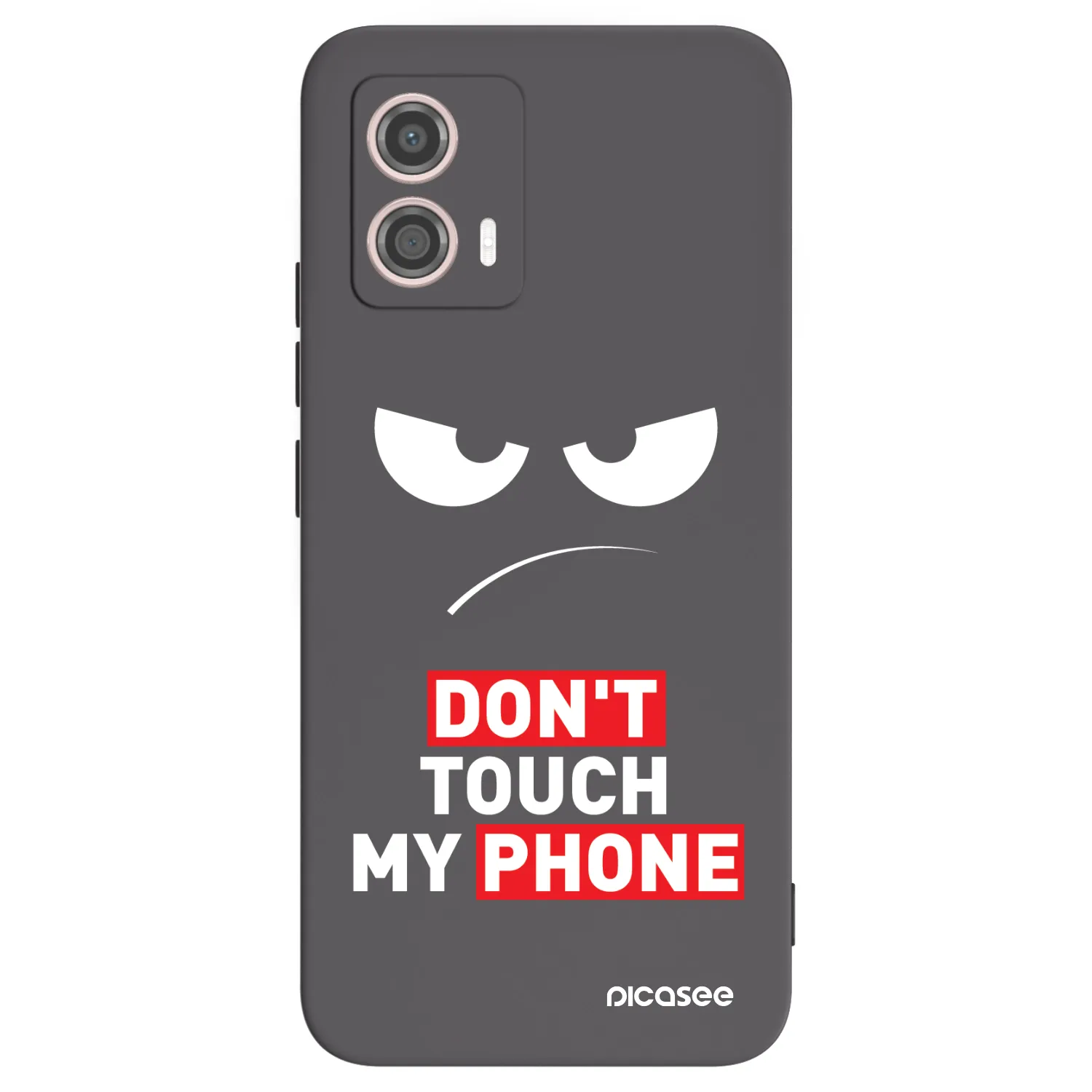 Picasee silikónový čierny obal pre Motorola Moto G53 5G - Angry Eyes - Transparent