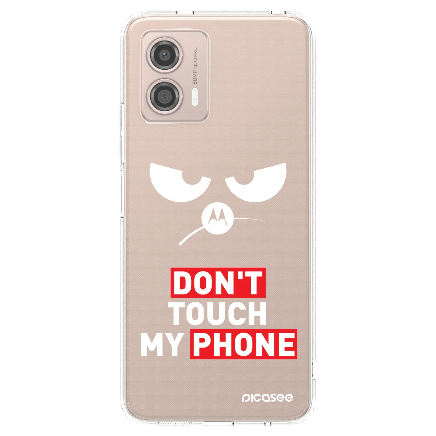 Picasee silikónový prehľadný obal pre Motorola Moto G53 5G - Angry Eyes - Transparent