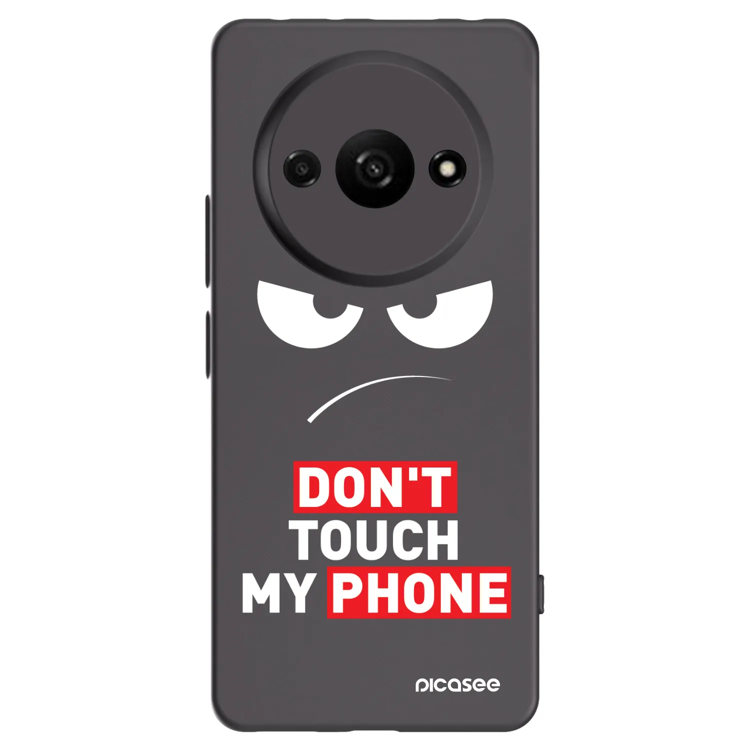 Picasee silikónový čierny obal pre Xiaomi Redmi A3 - Angry Eyes - Transparent