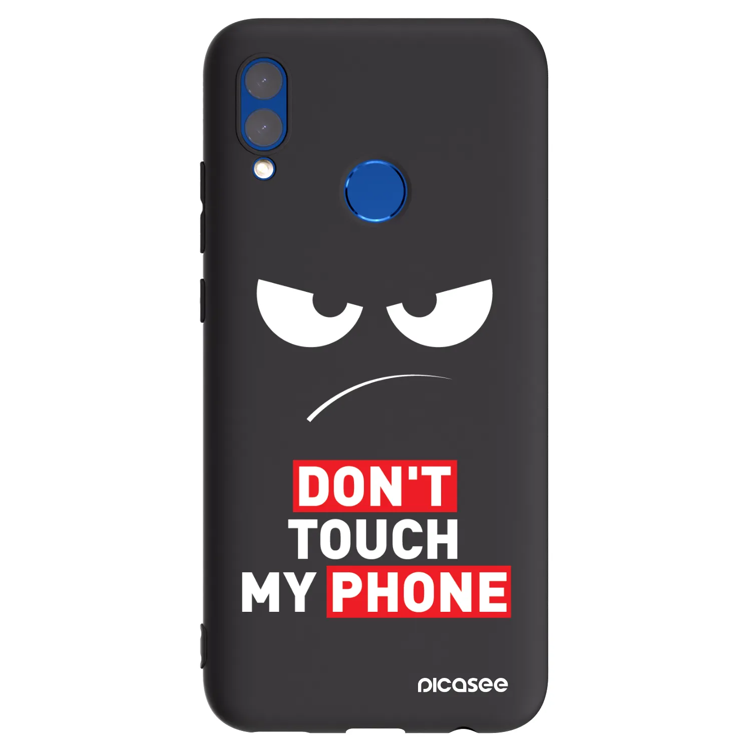 Picasee silikónový čierny obal pre Huawei P Smart 2019 - Angry Eyes - Transparent