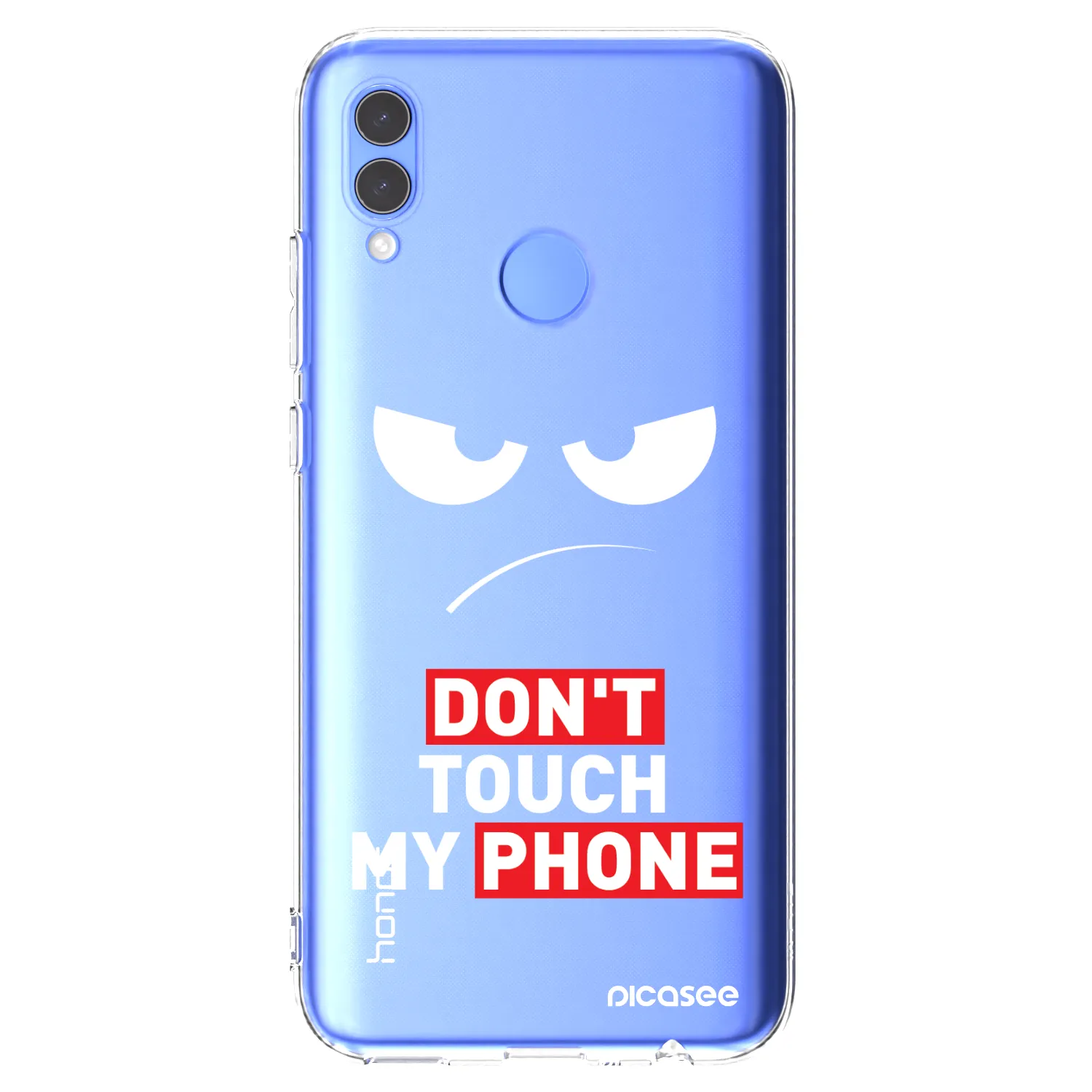 Picasee silikónový prehľadný obal pre Huawei P Smart 2019 - Angry Eyes - Transparent