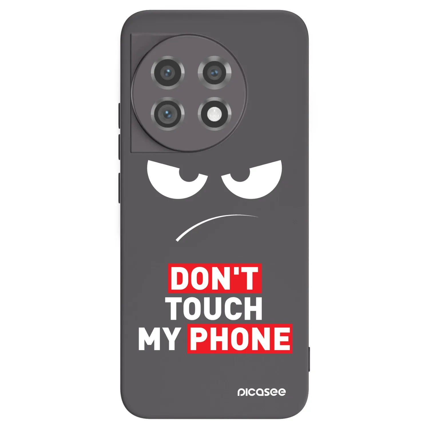 Picasee silikónový čierny obal pre OnePlus 11 5G - Angry Eyes - Transparent