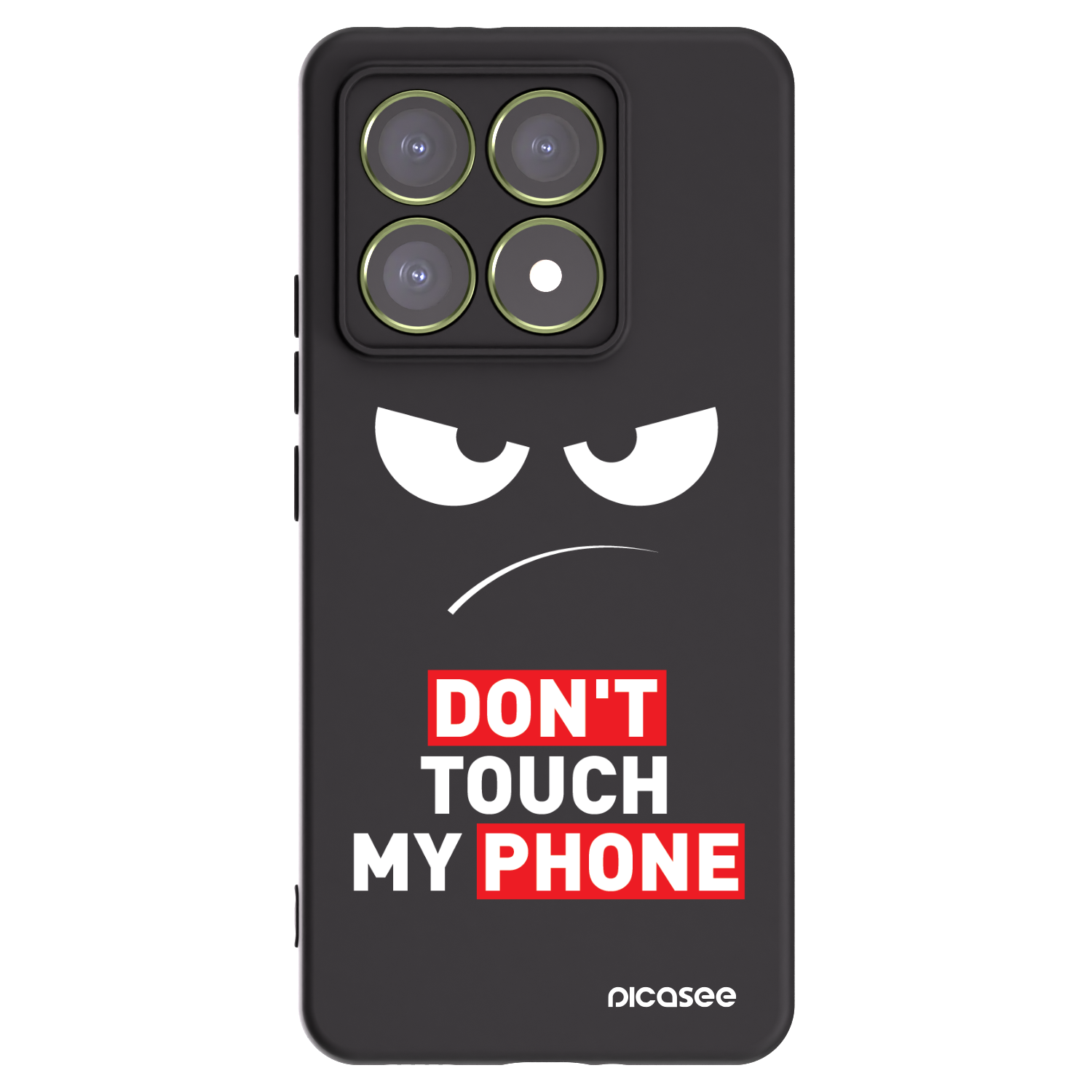Picasee silikónový čierny obal pre Xiaomi 14T - Angry Eyes - Transparent