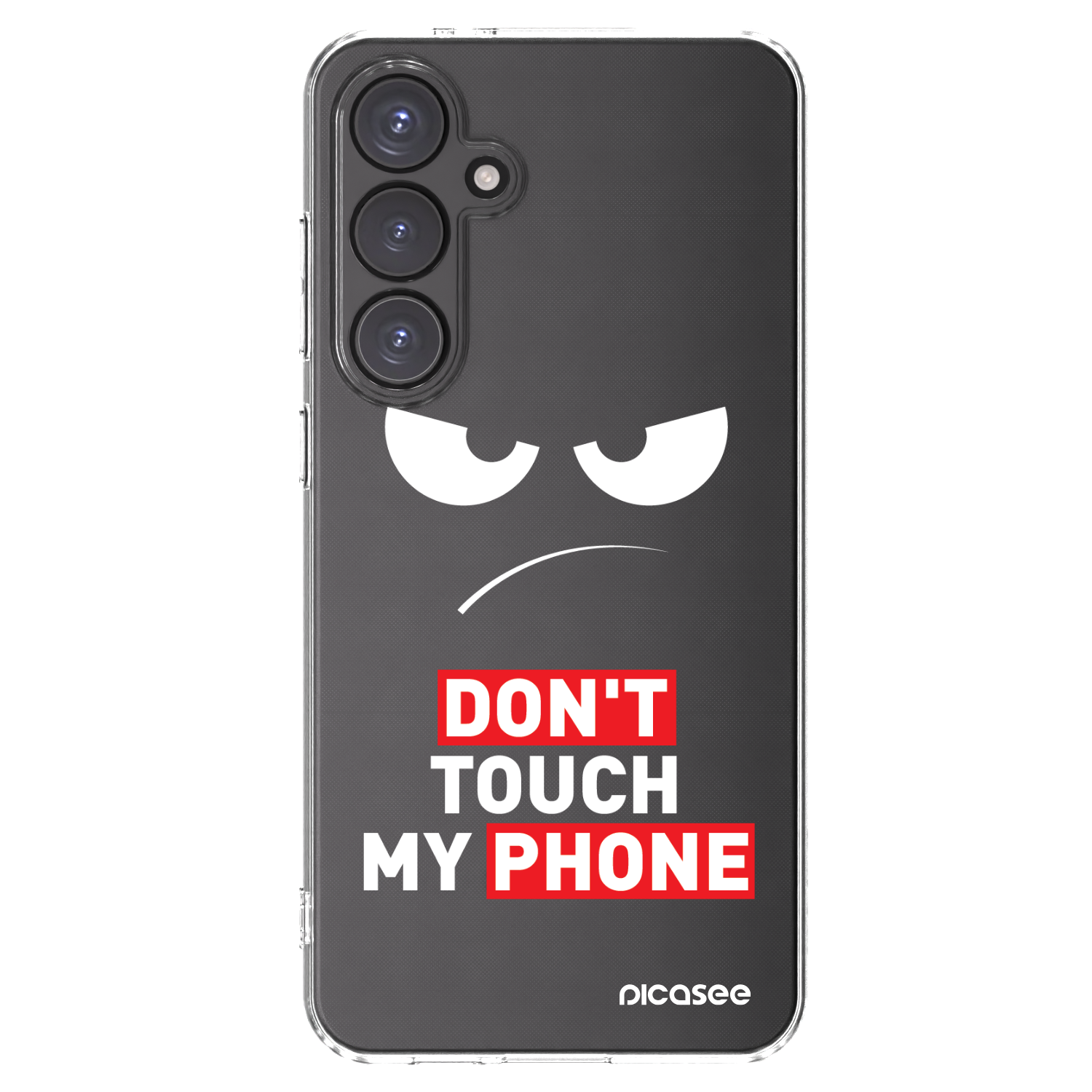 Picasee silikónový prehľadný obal pre Samsung Galaxy S24 FE S721B - Angry Eyes - Transparent