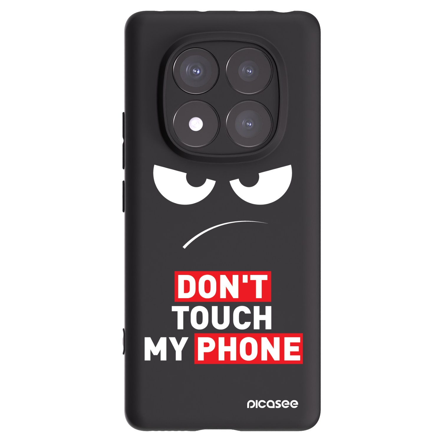 Picasee silikónový čierny obal pre Xiaomi Redmi Note 14 Pro+ 5G - Angry Eyes - Transparent