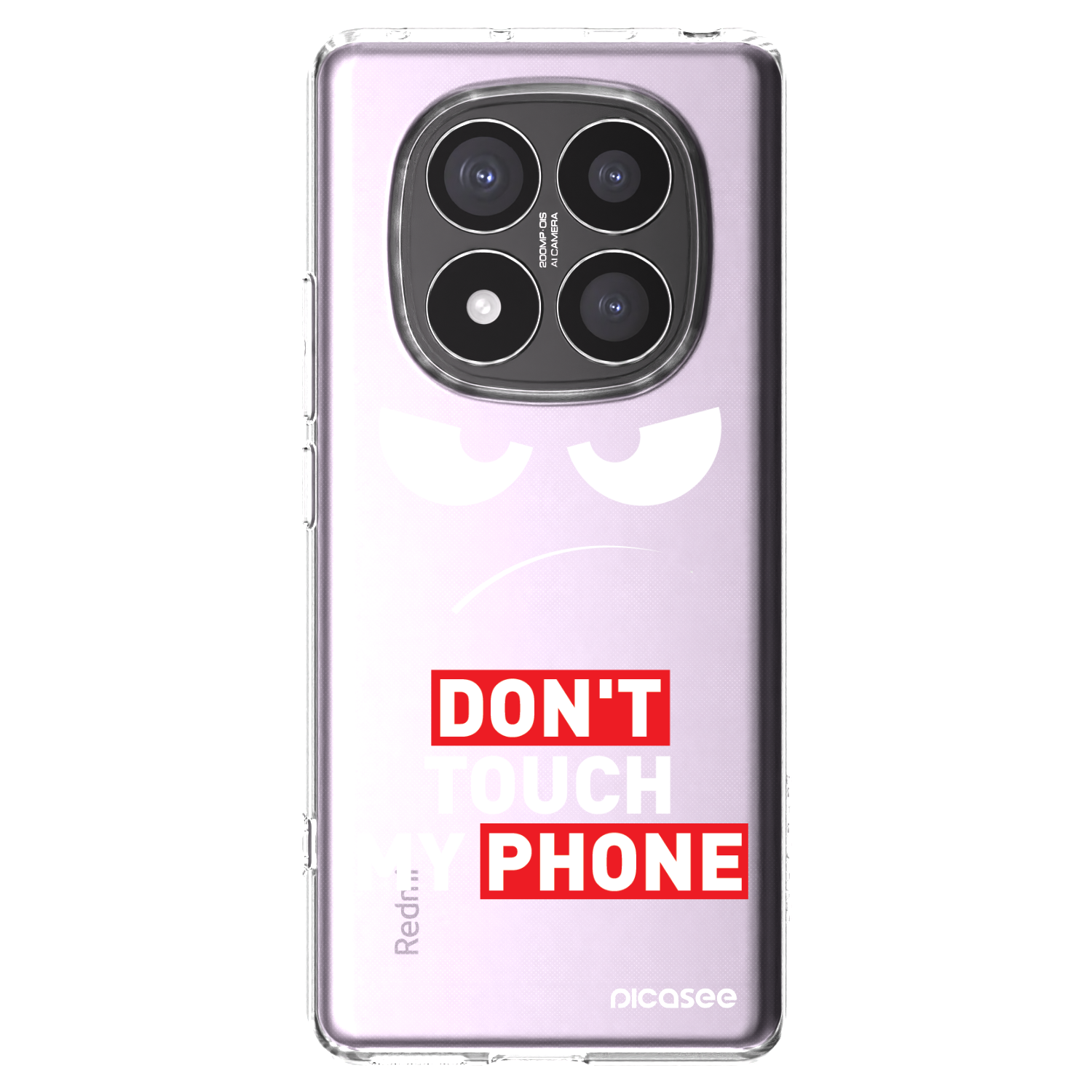 Picasee silikónový prehľadný obal pre Xiaomi Redmi Note 14 Pro+ 5G - Angry Eyes - Transparent
