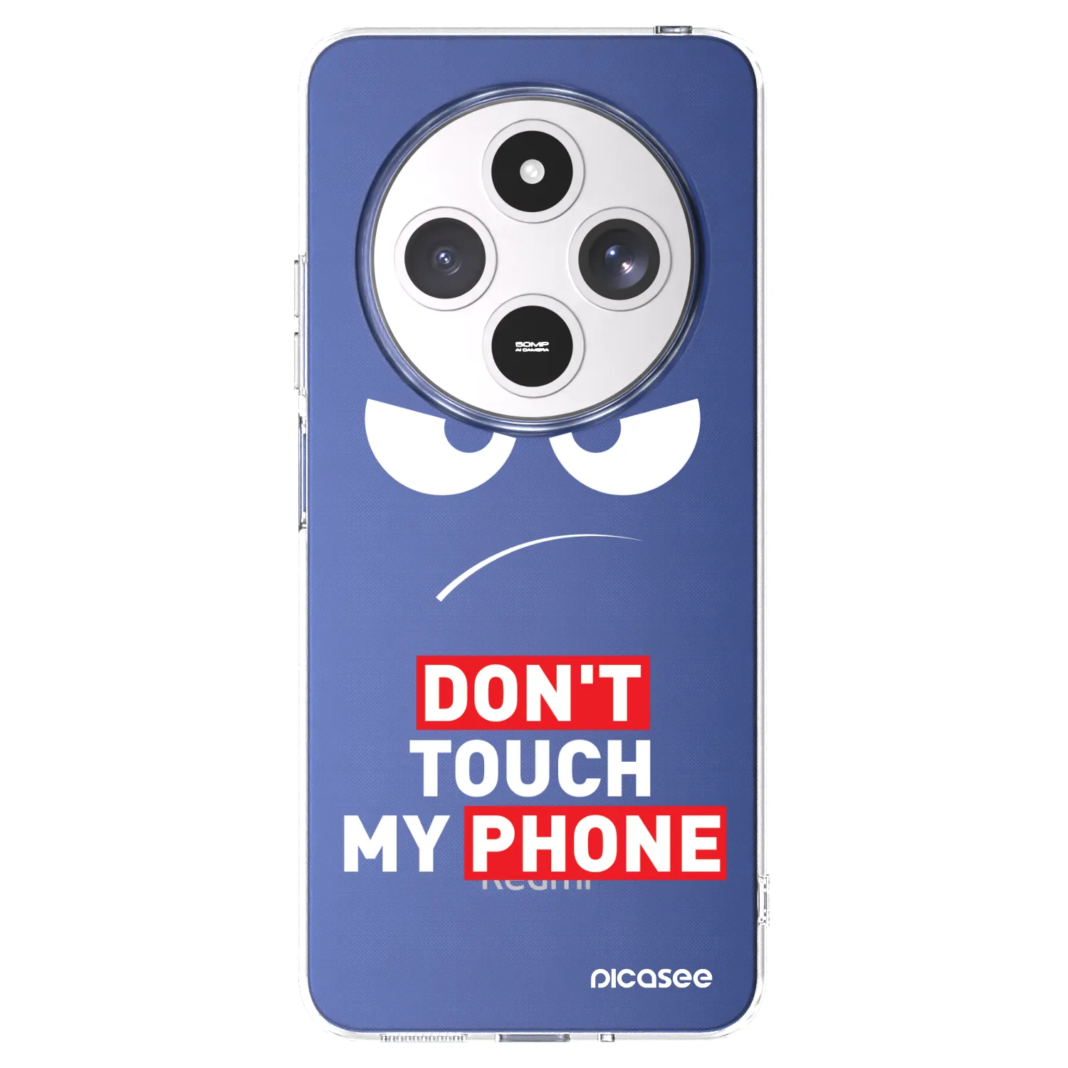 Silikónový prehľadný obal pre Xiaomi Redmi 14C - Angry Eyes - Transparent
