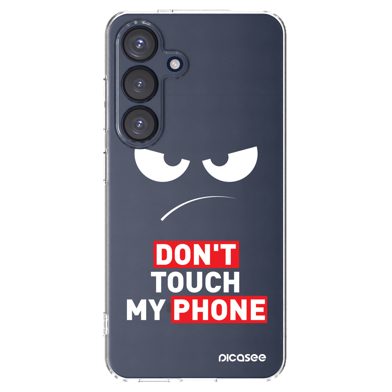 Picasee silikónový prehľadný obal pre Samsung Galaxy S25 5G - Angry Eyes - Transparent