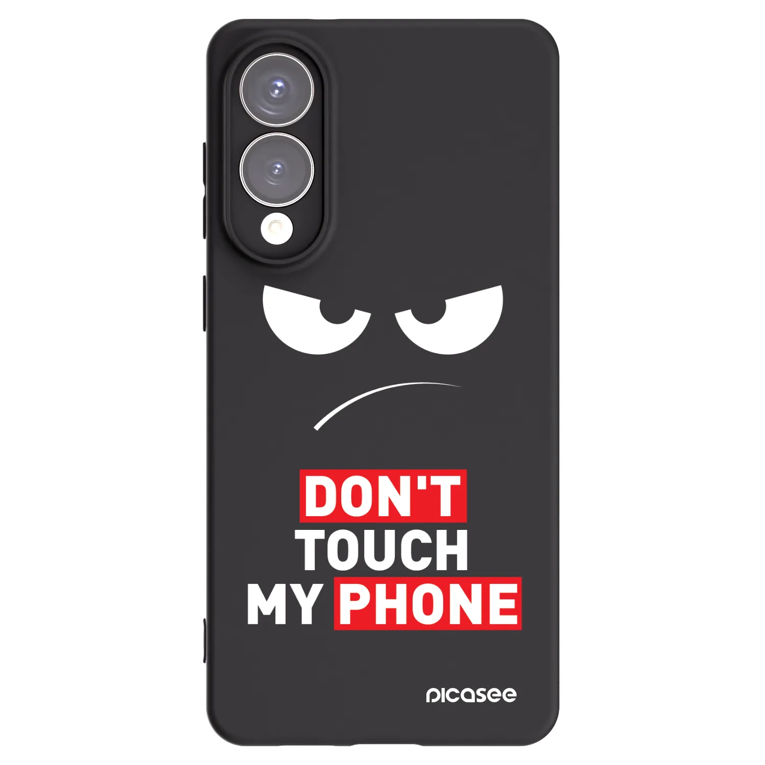 Silikónový čierny obal pre Samsung Galaxy S25 Edge 5G - Angry Eyes - Transparent