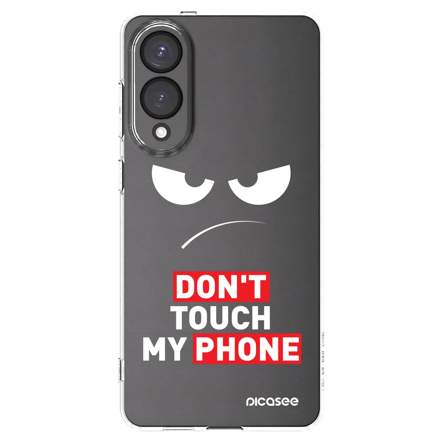 Silikónový prehľadný obal pre Samsung Galaxy S25 Edge 5G - Angry Eyes - Transparent