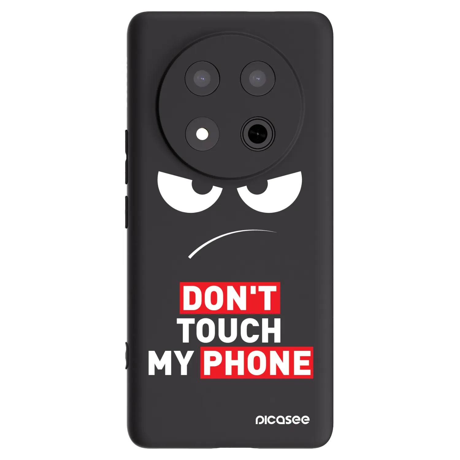 Picasee silikónový čierny obal pre Honor Magic7 Lite 5G - Angry Eyes - Transparent