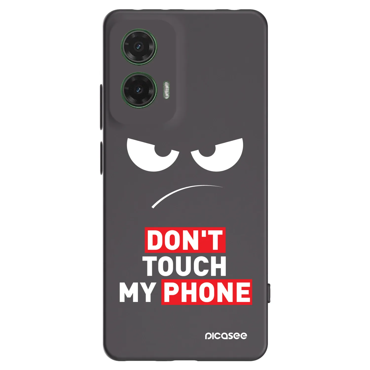 Picasee silikónový čierny obal pre Motorola Moto G35 5G - Angry Eyes - Transparent