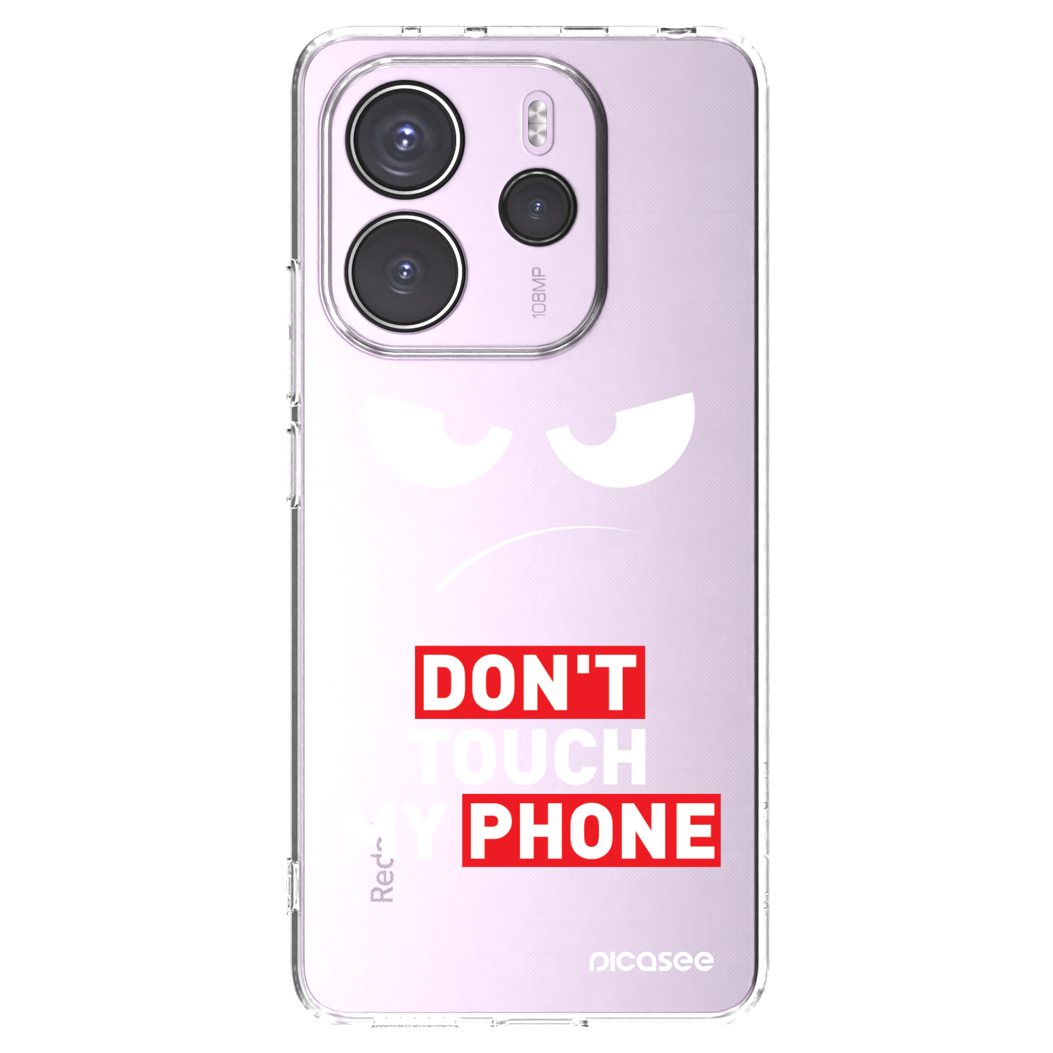 Picasee silikónový prehľadný obal pre Xiaomi Redmi Note 14 4G - Angry Eyes - Transparent