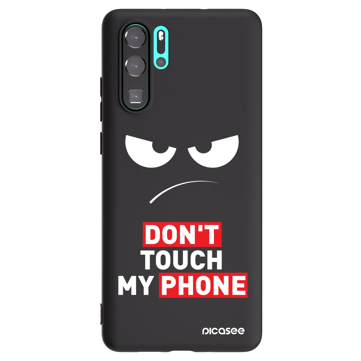 Picasee silikónový čierny obal pre Huawei P30 Pro - Angry Eyes - Transparent