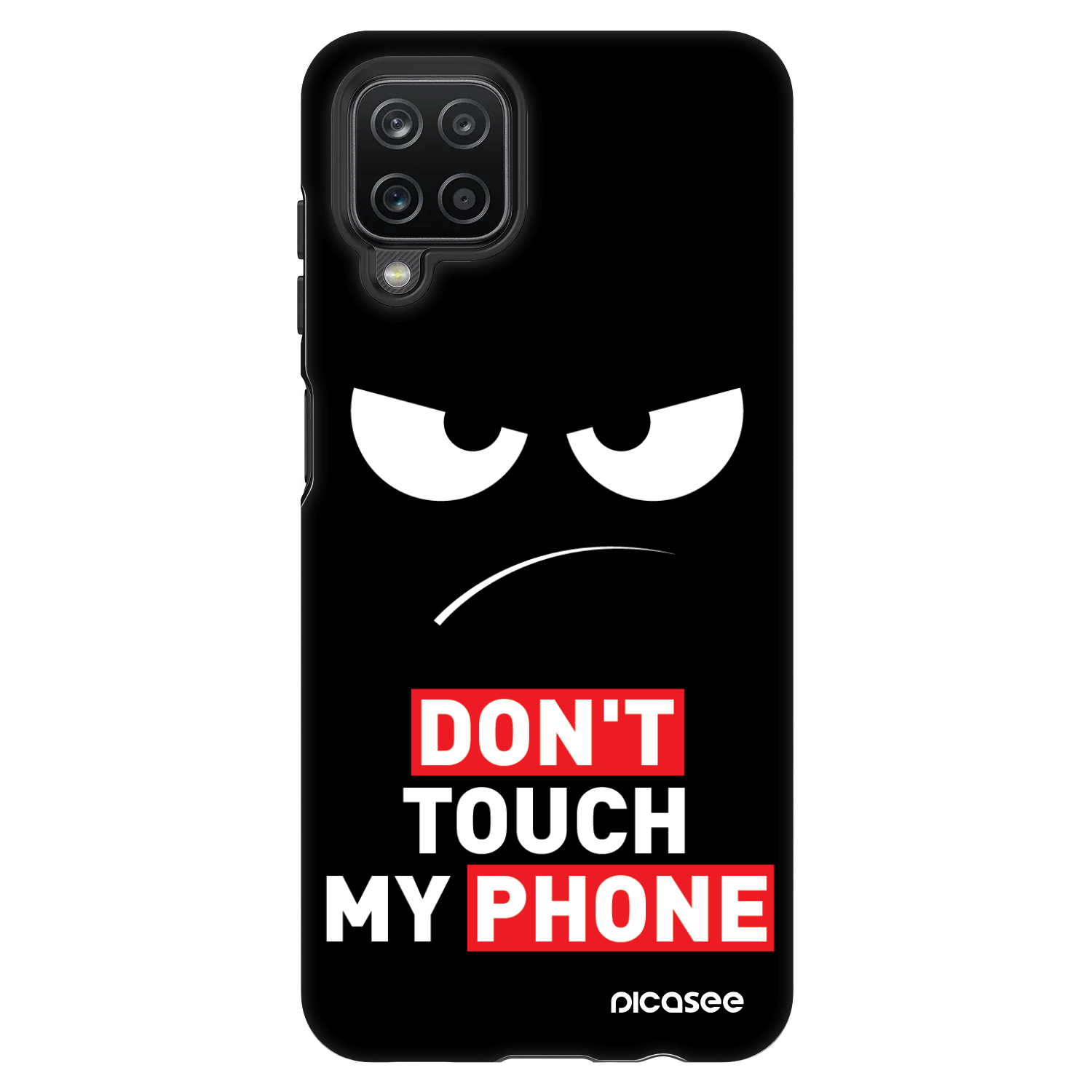 Picasee Fashion Case pre Samsung Galaxy A12 A125F - Angry Eyes - Transparent