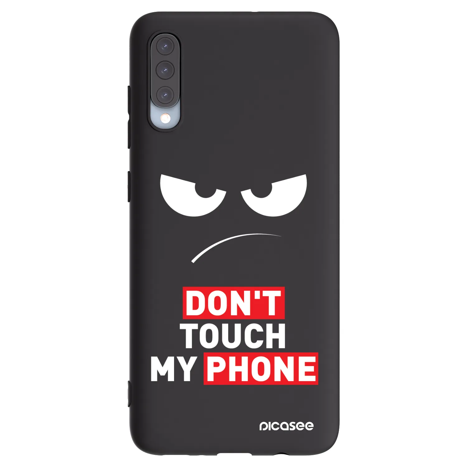Picasee silikónový čierny obal pre Samsung Galaxy A70 A705F - Angry Eyes - Transparent