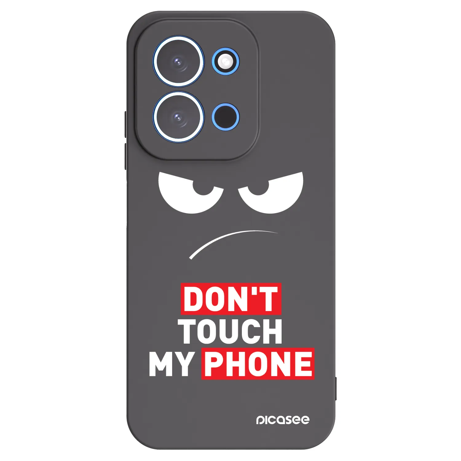 Picasee silikónový čierny obal pre Xiaomi Redmi 15C 4G - Angry Eyes - Transparent