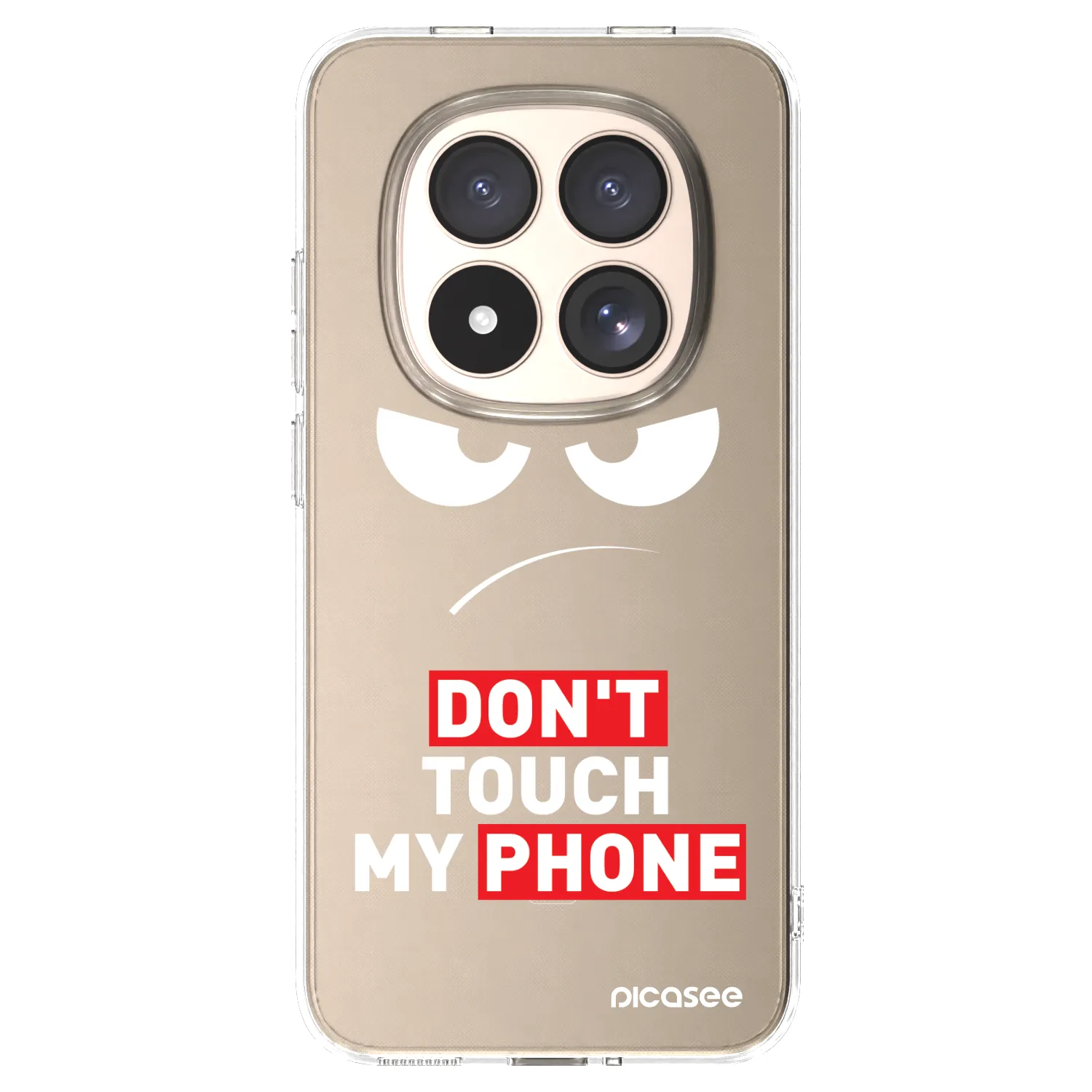 Silikónový prehľadný obal pre Xiaomi Redmi Note 15 Pro 4G - Angry Eyes - Transparent