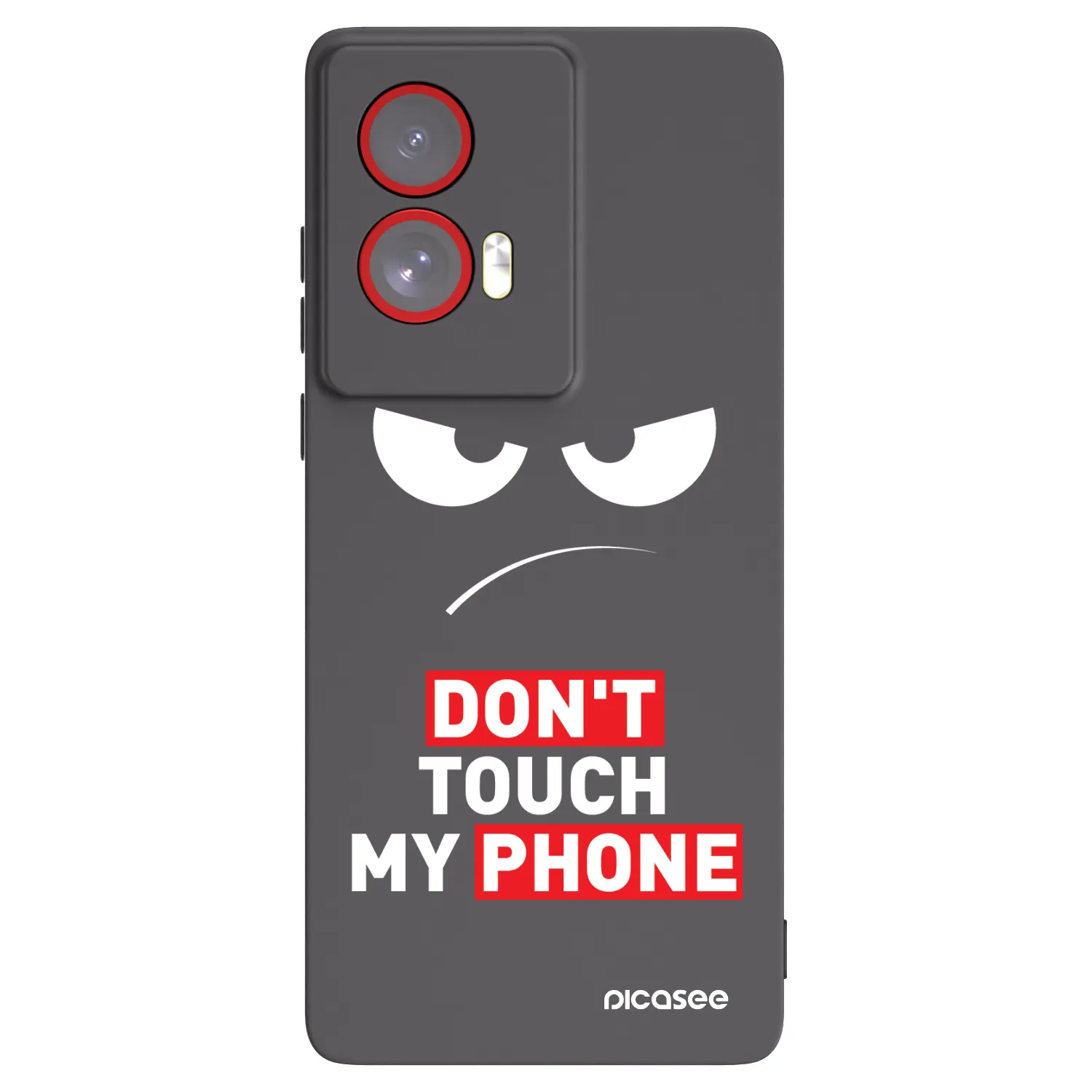 Silikónový čierny obal pre Motorola Edge 50 Fusion - Angry Eyes - Transparent