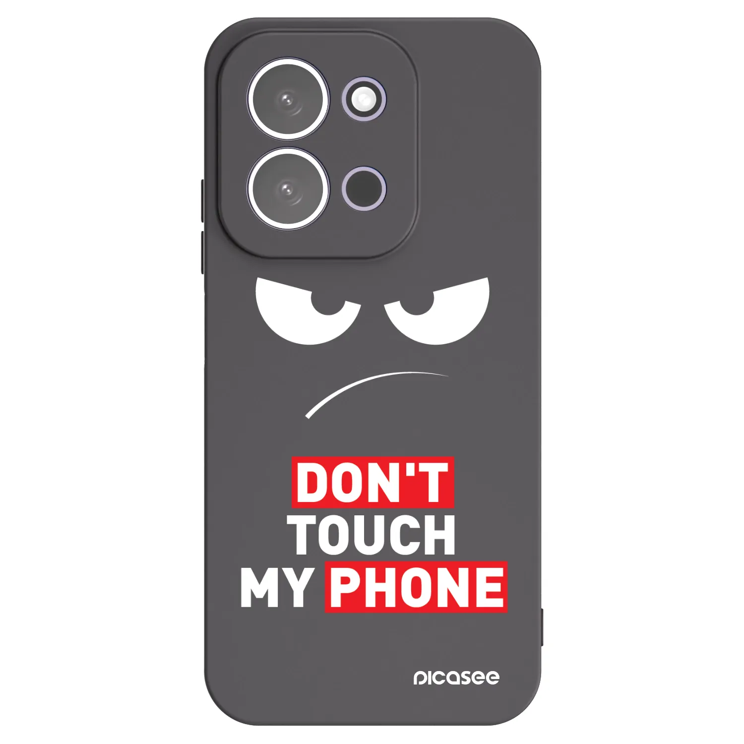 Picasee silikónový čierny obal pre Xiaomi Redmi 15C 5G - Angry Eyes - Transparent