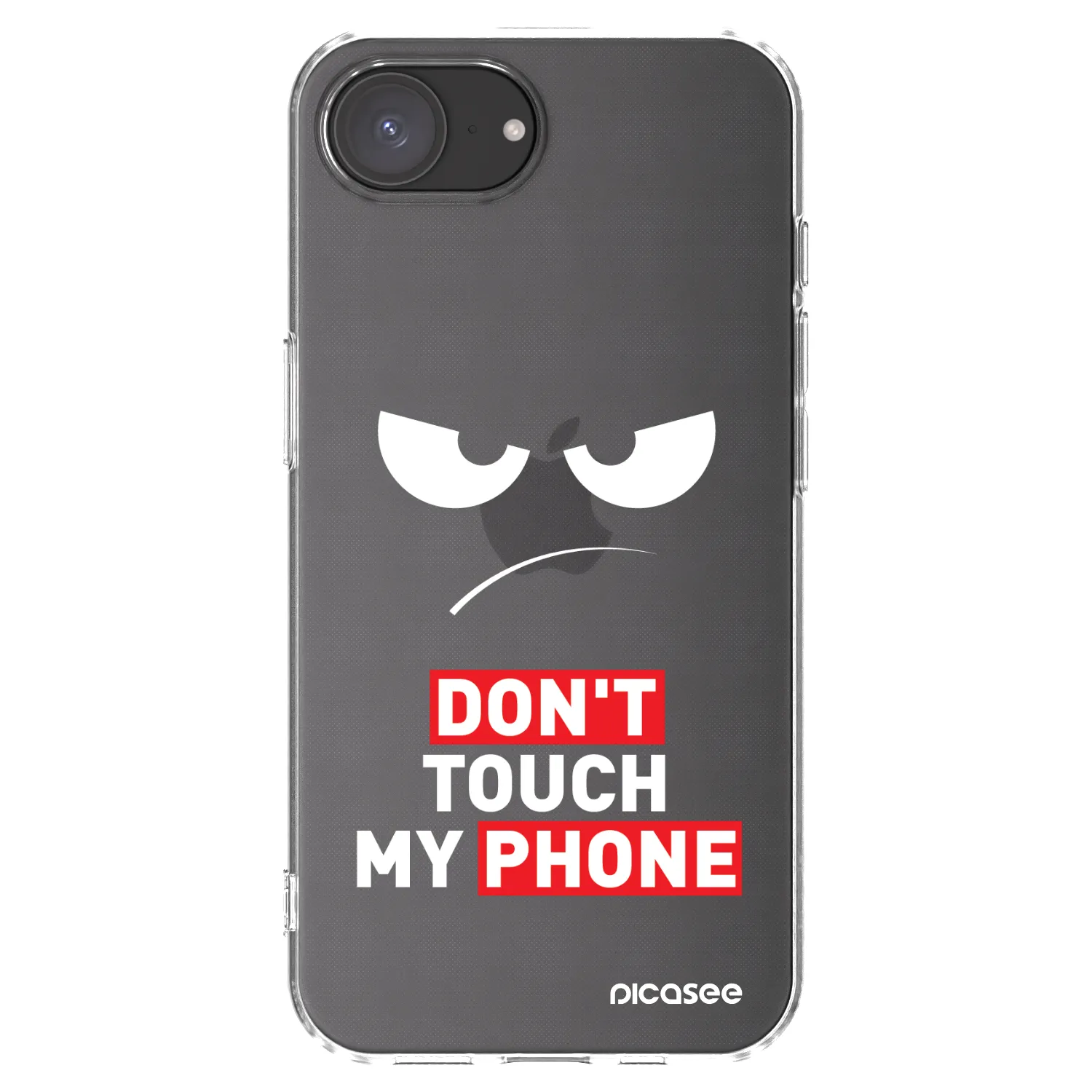 Picasee silikónový prehľadný obal pre Apple iPhone 17e - Angry Eyes - Transparent