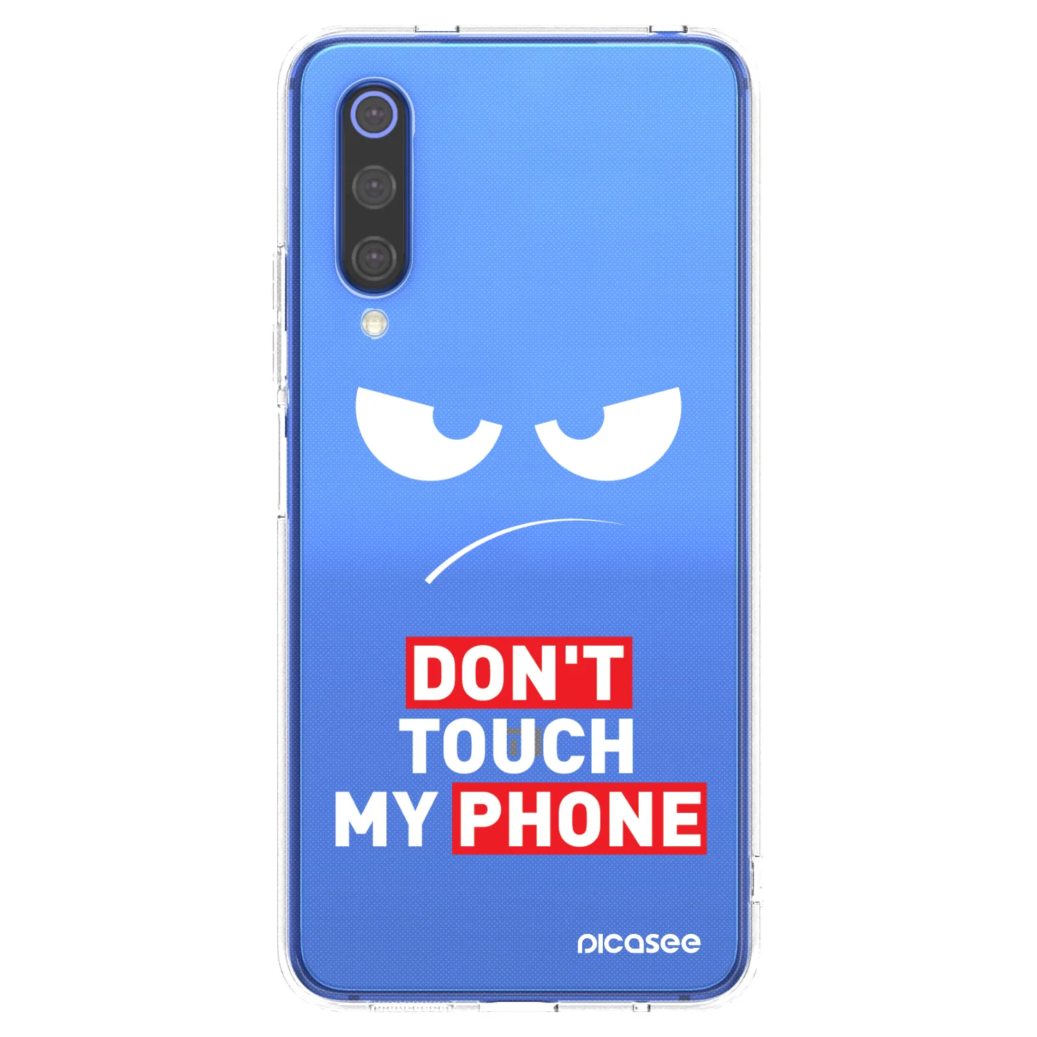 Picasee silikónový prehľadný obal pre Xiaomi Mi 9 SE - Angry Eyes - Transparent