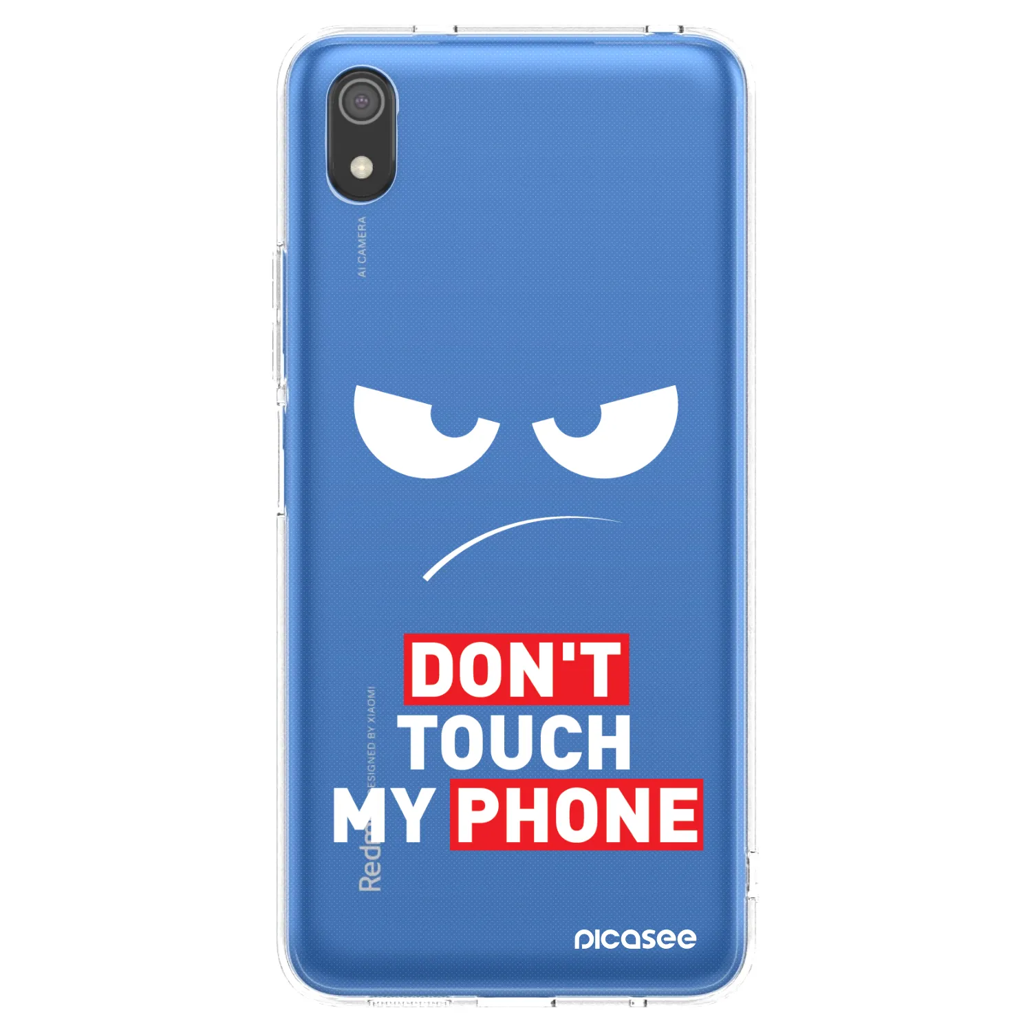 Picasee silikónový prehľadný obal pre Xiaomi Redmi 7A - Angry Eyes - Transparent