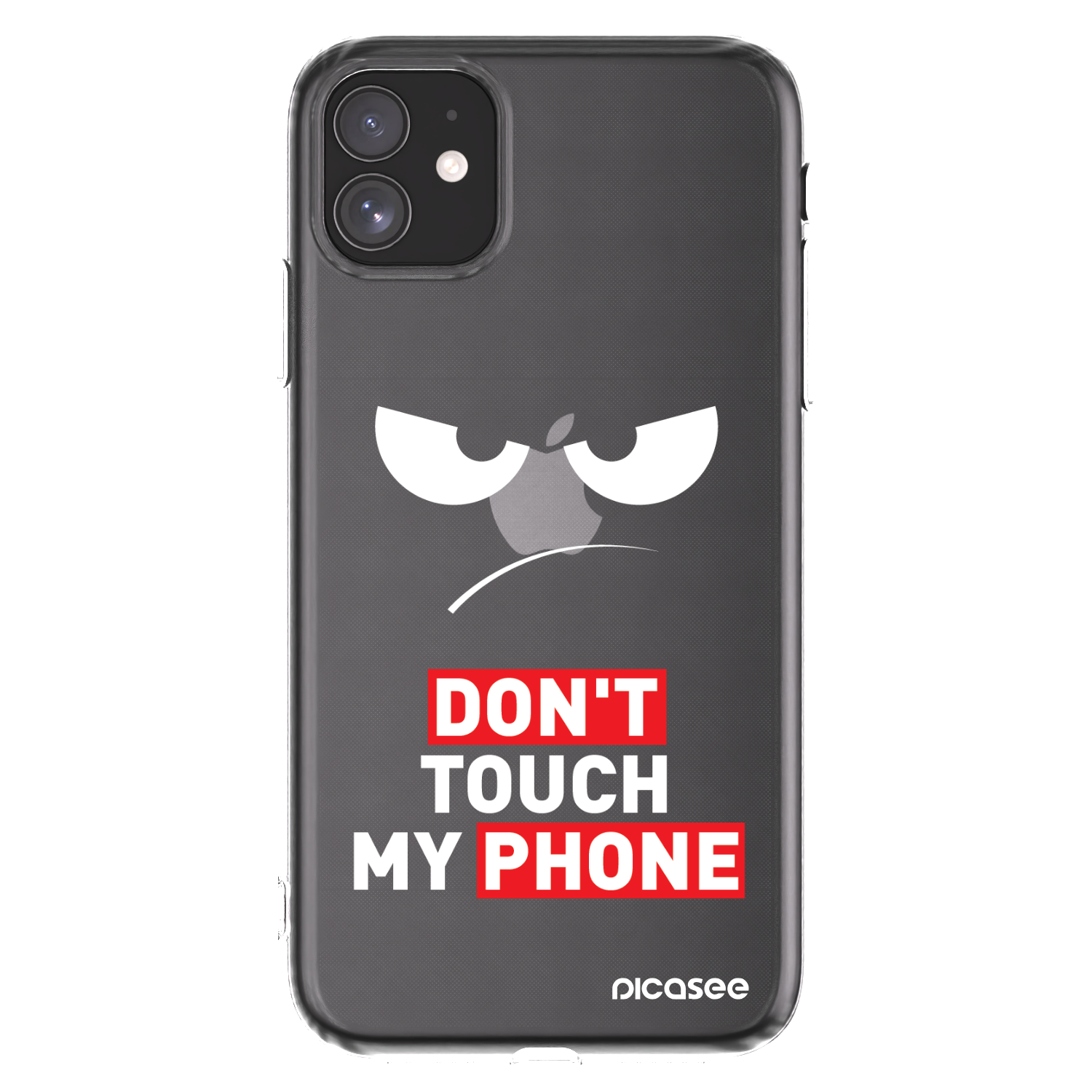 Silikónový prehľadný obal pre Apple iPhone 11 - Angry Eyes - Transparent
