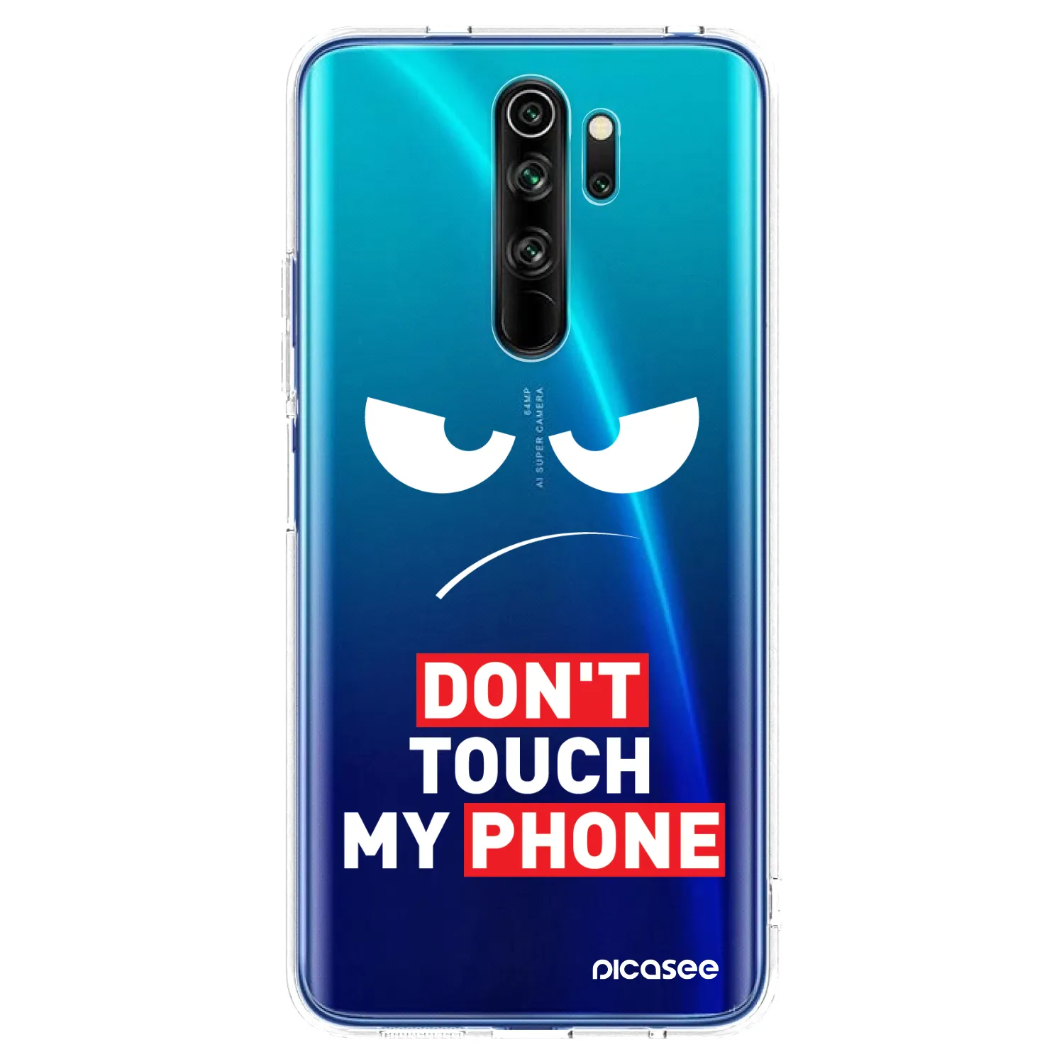 Picasee silikónový prehľadný obal pre Xiaomi Redmi Note 8 Pro - Angry Eyes - Transparent