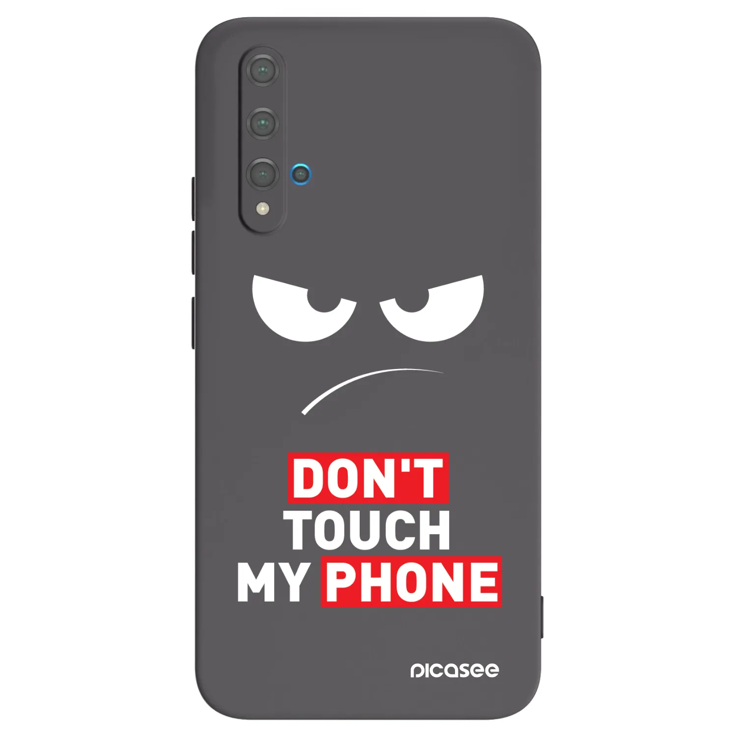 Picasee silikónový čierny obal pre Huawei Nova 5T - Angry Eyes - Transparent