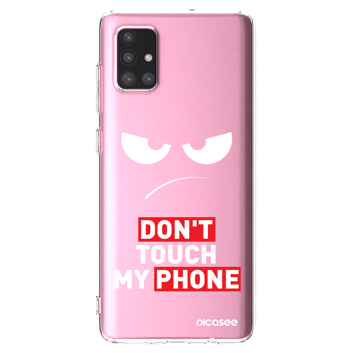 Picasee silikónový prehľadný obal pre Samsung Galaxy A71 A715F - Angry Eyes - Transparent