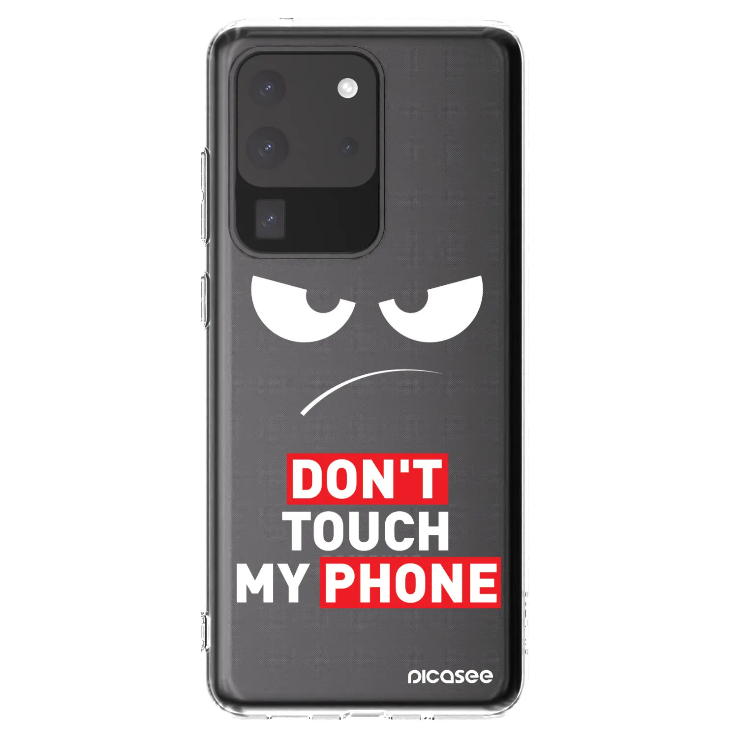 Picasee silikónový prehľadný obal pre Samsung Galaxy S20 Ultra 5G G988F - Angry Eyes - Transparent