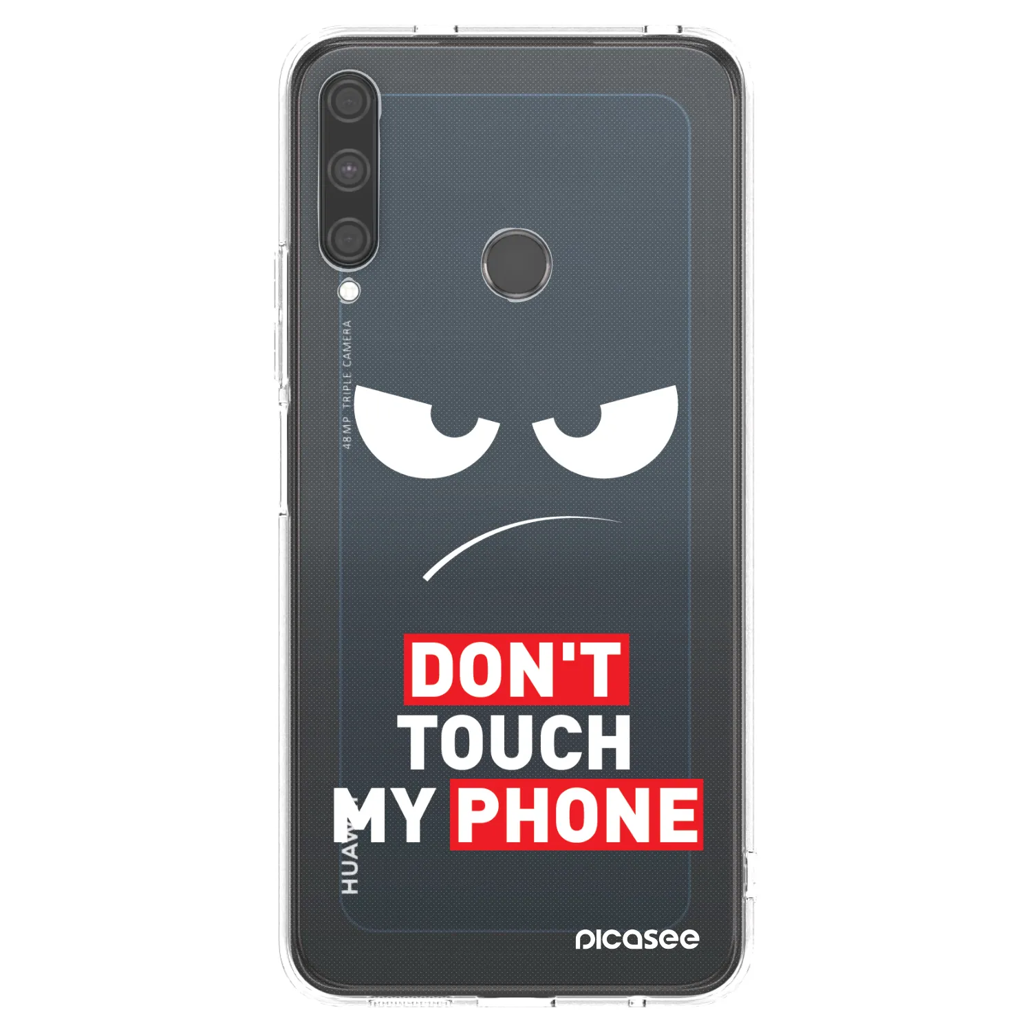 Picasee silikónový prehľadný obal pre Huawei P40 Lite E - Angry Eyes - Transparent