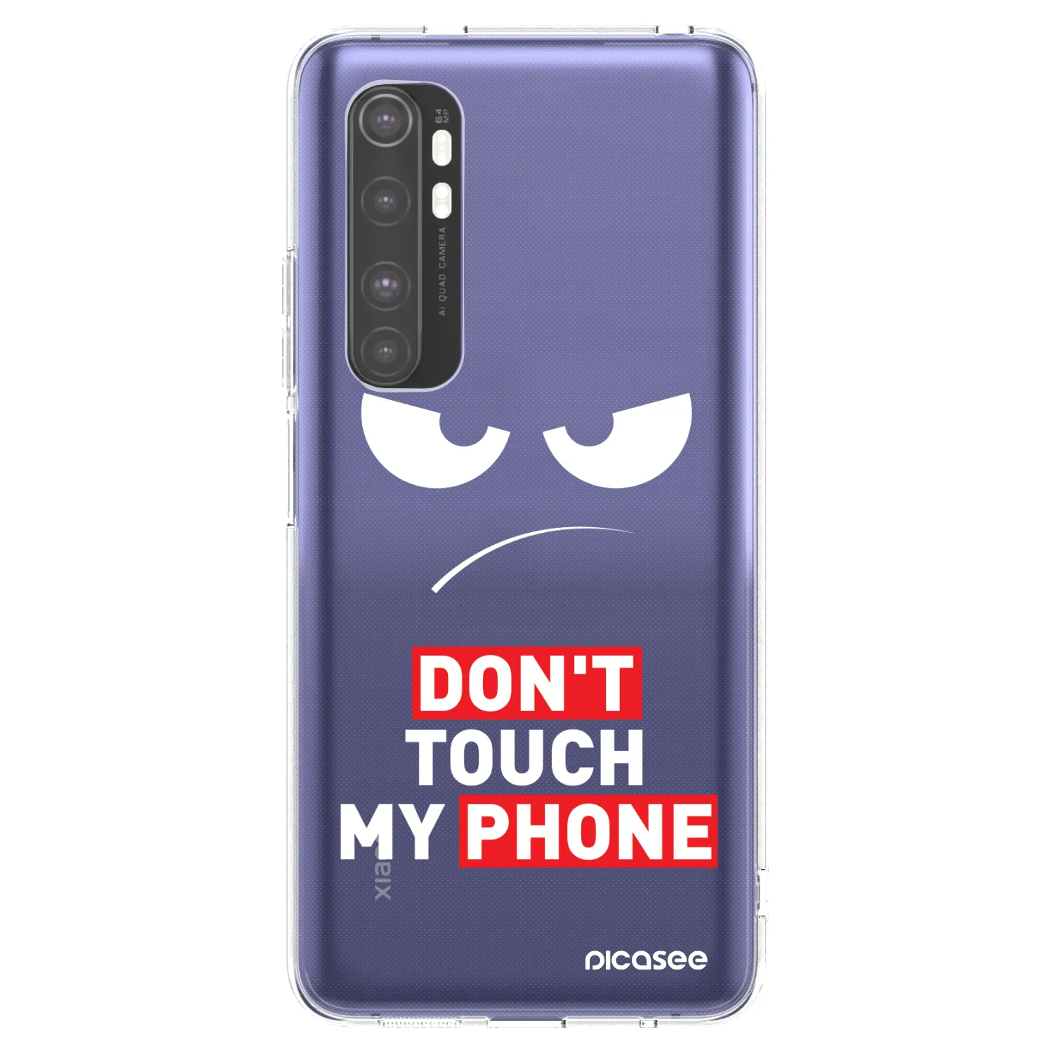 Picasee silikónový prehľadný obal pre Xiaomi Mi Note 10 Lite - Angry Eyes - Transparent
