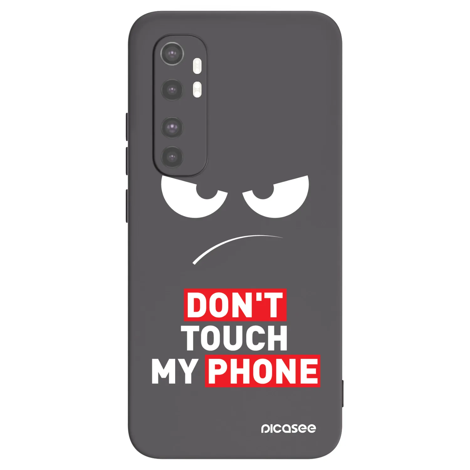 Picasee silikónový čierny obal pre Xiaomi Mi Note 10 Lite - Angry Eyes - Transparent